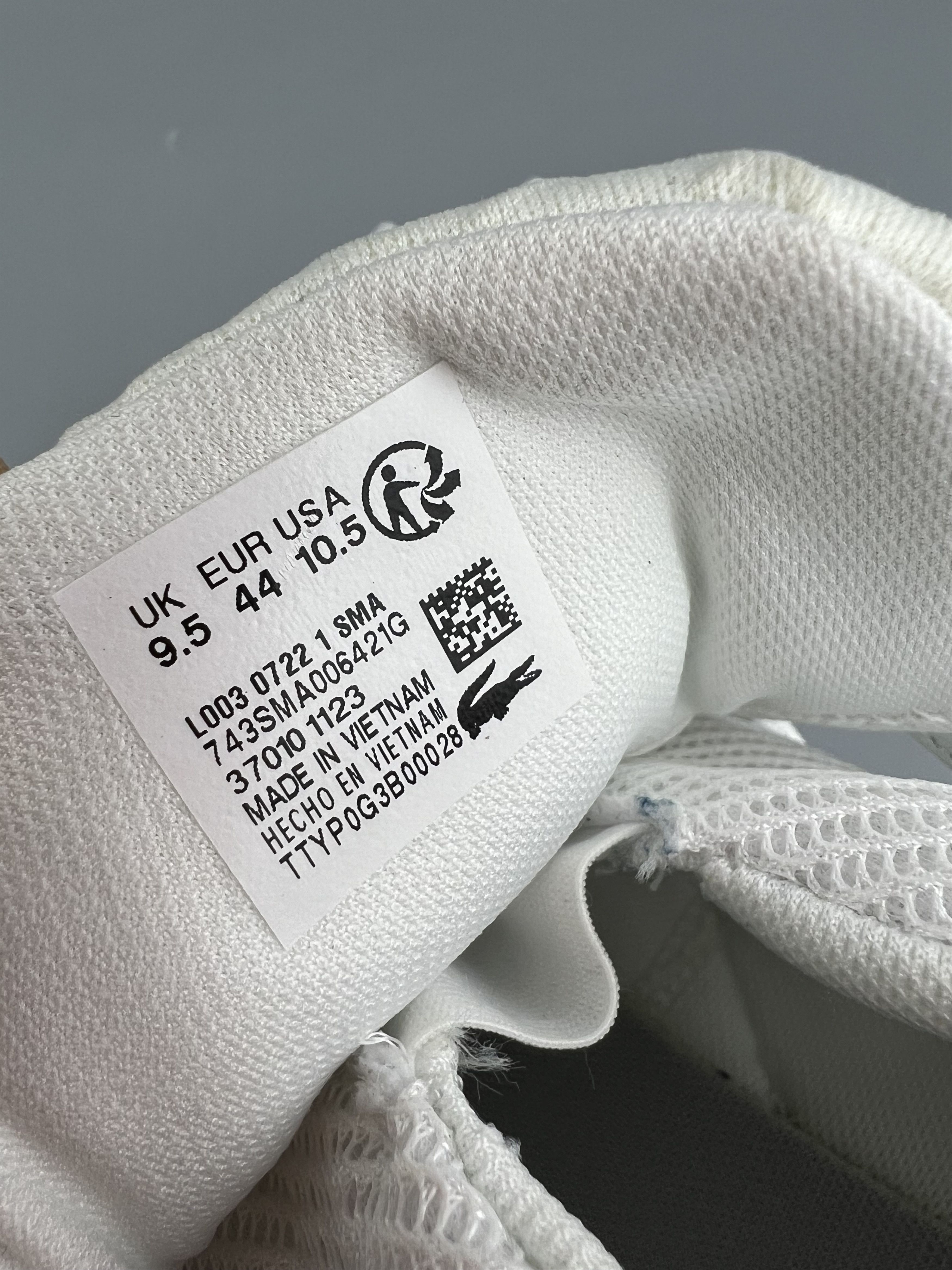 Lacoste Lacoste Men's White Sneakers Size US 10.5 Size US 10.5 / EU 43-44 - 8 Thumbnail