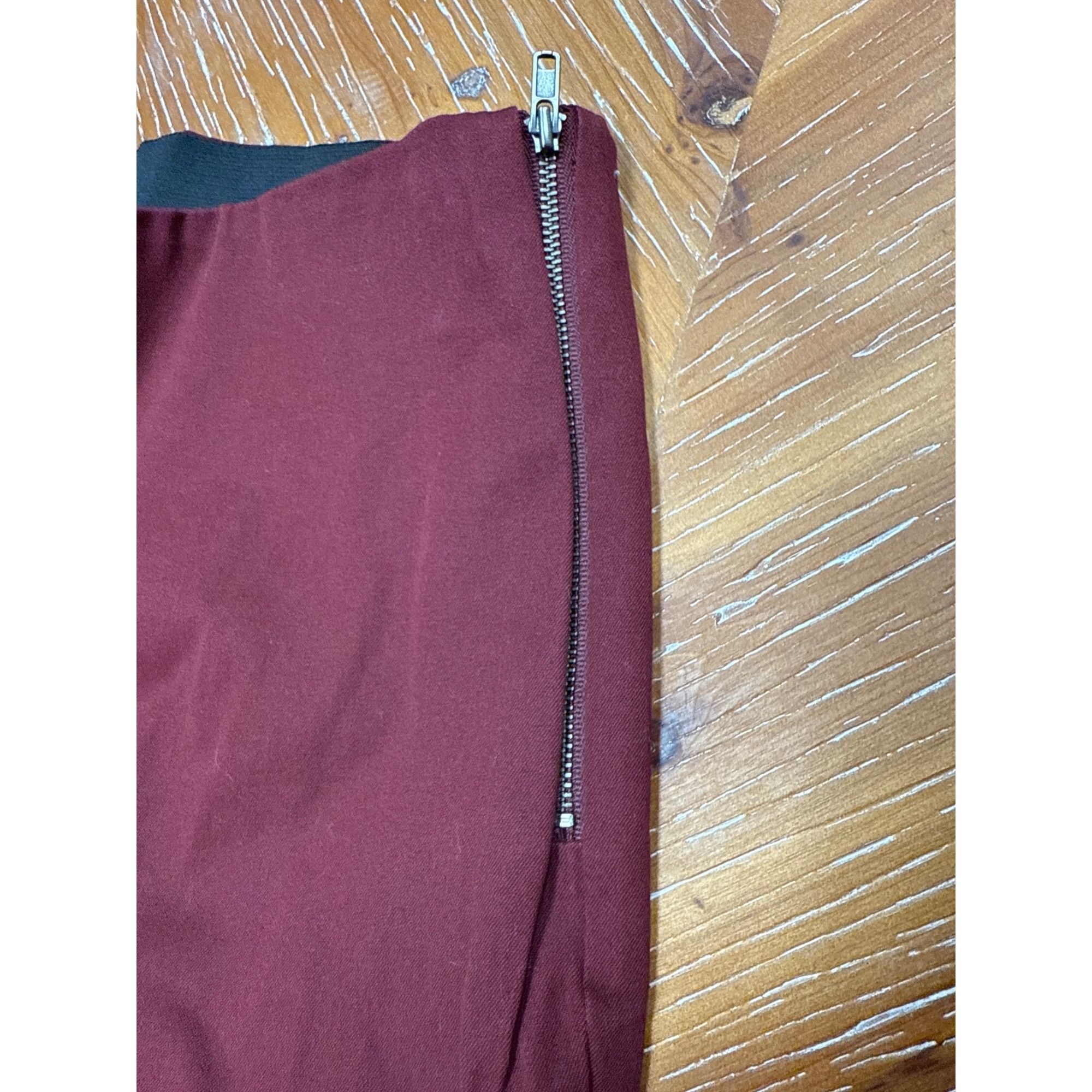 Other Womens High-Waisted Burgundy Skinny Ankle Pants Size 4 Size ONE SIZE - 6 Thumbnail