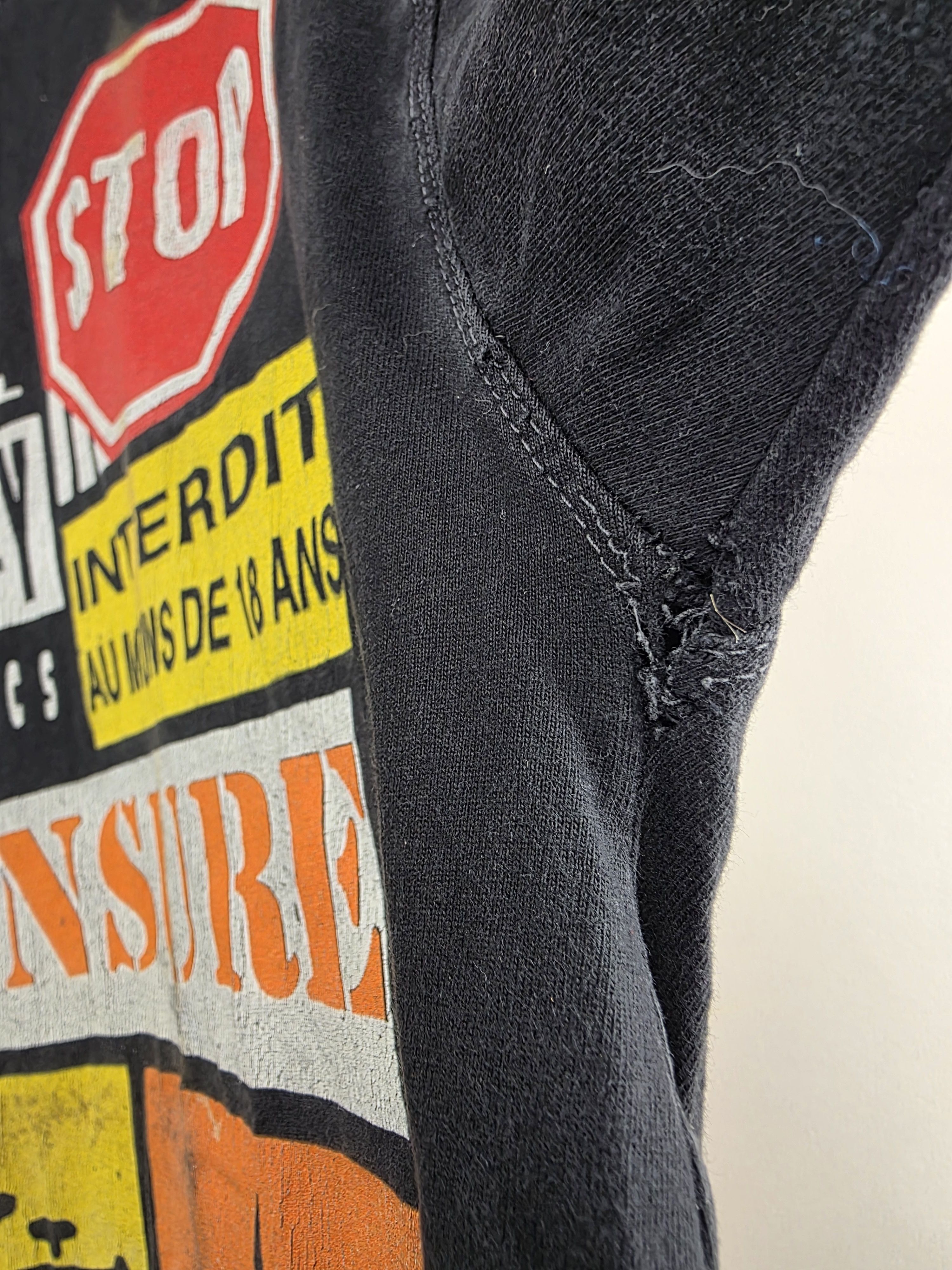 Band Tees × Vintage 90s French non conformist Punk Long-sleeved L 21" 30.5" Size US L / EU 52-54 / 3 - 5 Thumbnail