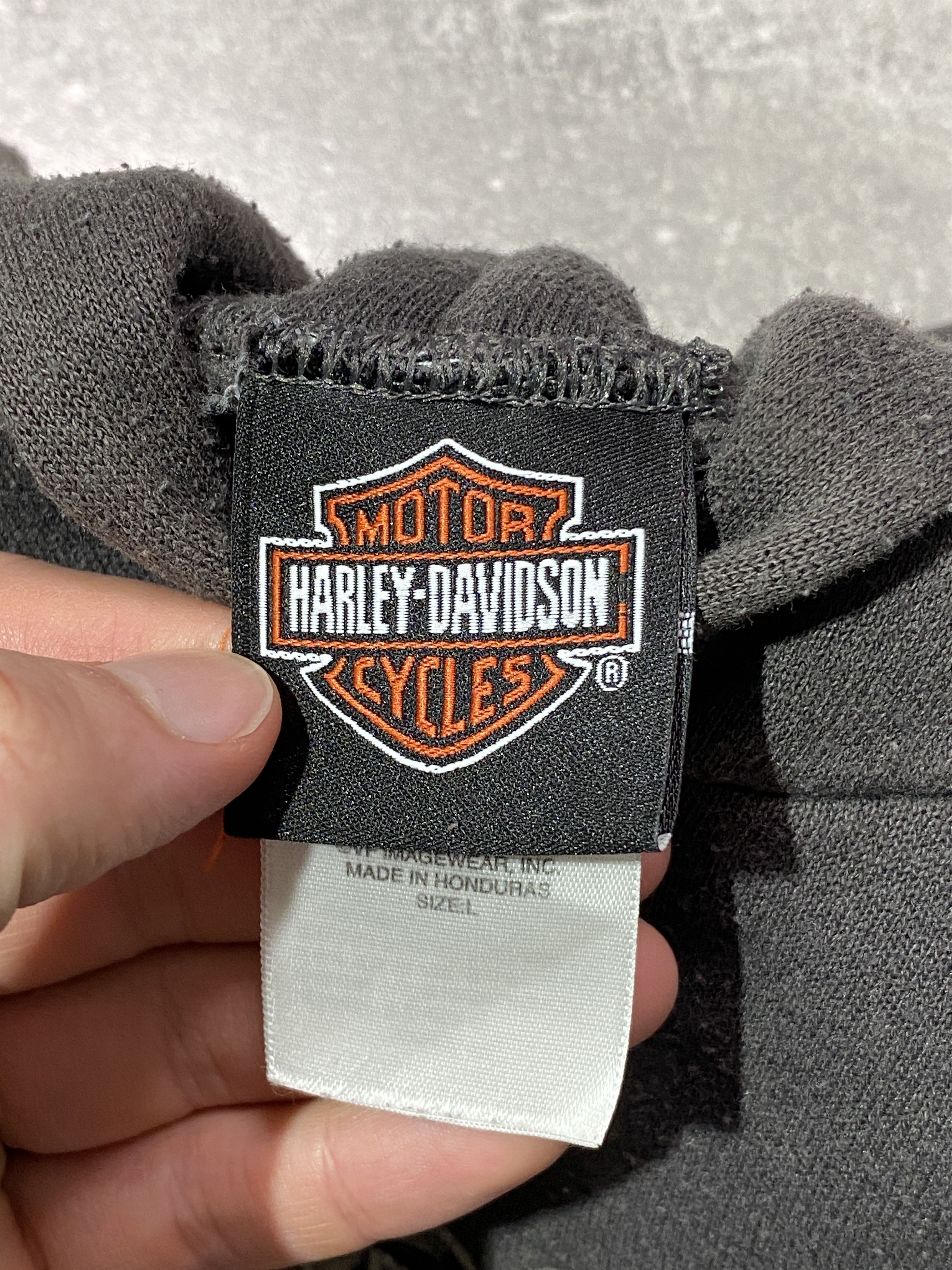 Harley Davidson Vintage 2002s Harley Davidson Skull Logo Hoodie Size US L / EU 52-54 / 3 - 13 Thumbnail