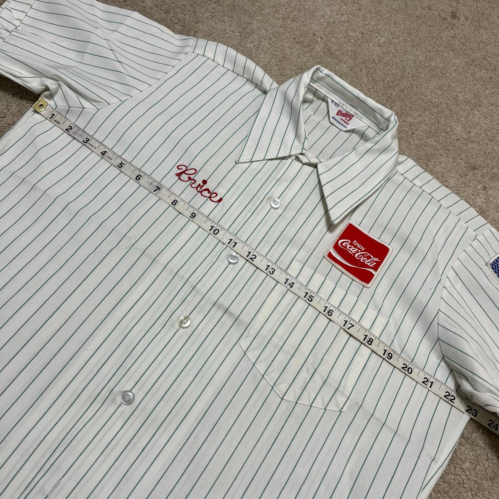 Other Vintage 70s Coca-Cola Unitog Union Pinstripe Work Shirt Size US L / EU 52-54 / 3 - 7 Thumbnail