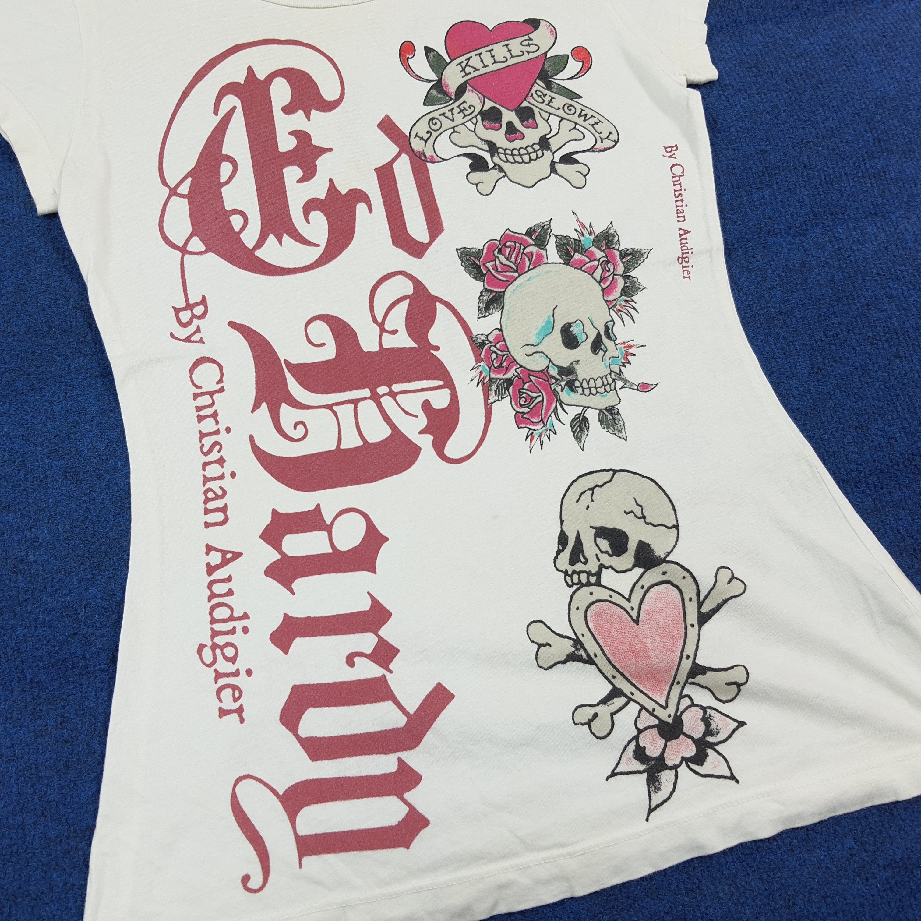 Ed Hardy Vintage 90s Ed Hardy Babydoll Slim Fit T-shirt C301N66 Size S / US 4 / IT 40 - 2 Thumbnail