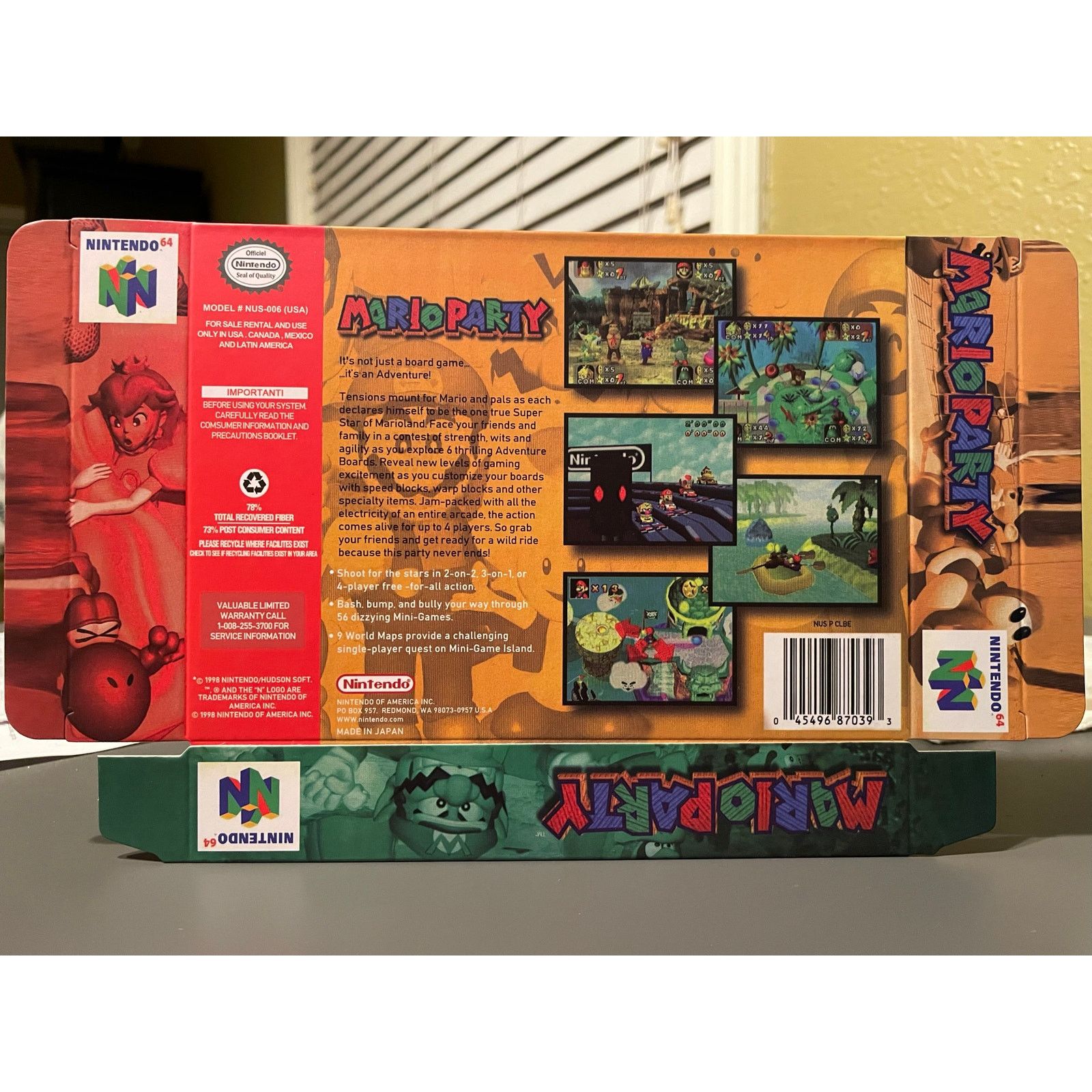 Other Nintendo 64 N64 Mario Party Repro Box Cardboard Sleeve N64 Size ONE SIZE - 2 Thumbnail