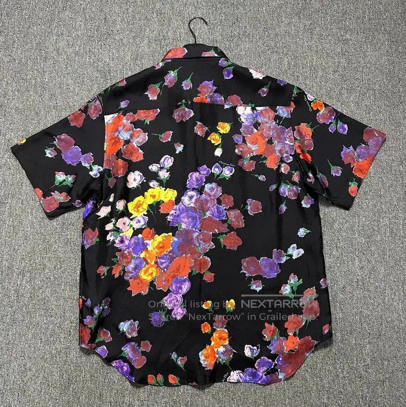 Dior Dior Floral Black Silk Long Sleeve Shirt . Size US XL / EU 56 / 4 - 4 Thumbnail