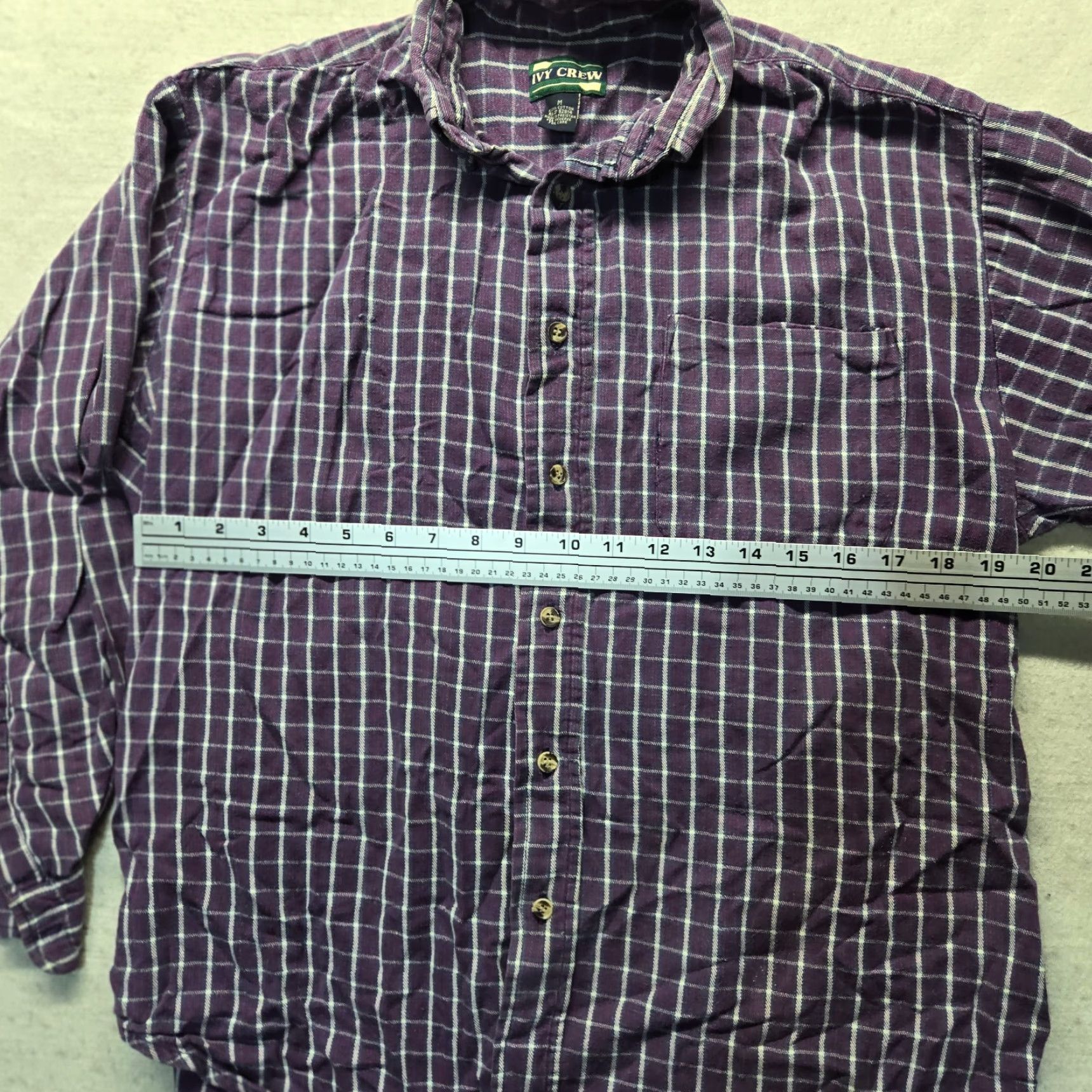 Vintage VINTAGE Ivy Crew Shirt Purple Plaid Flannel Long Sleeve Button-Up Adult M Medium Men's Shirt Purple Plaid Flannel Button-Up" Size US M / EU 48-50 / 2 - 5 Thumbnail