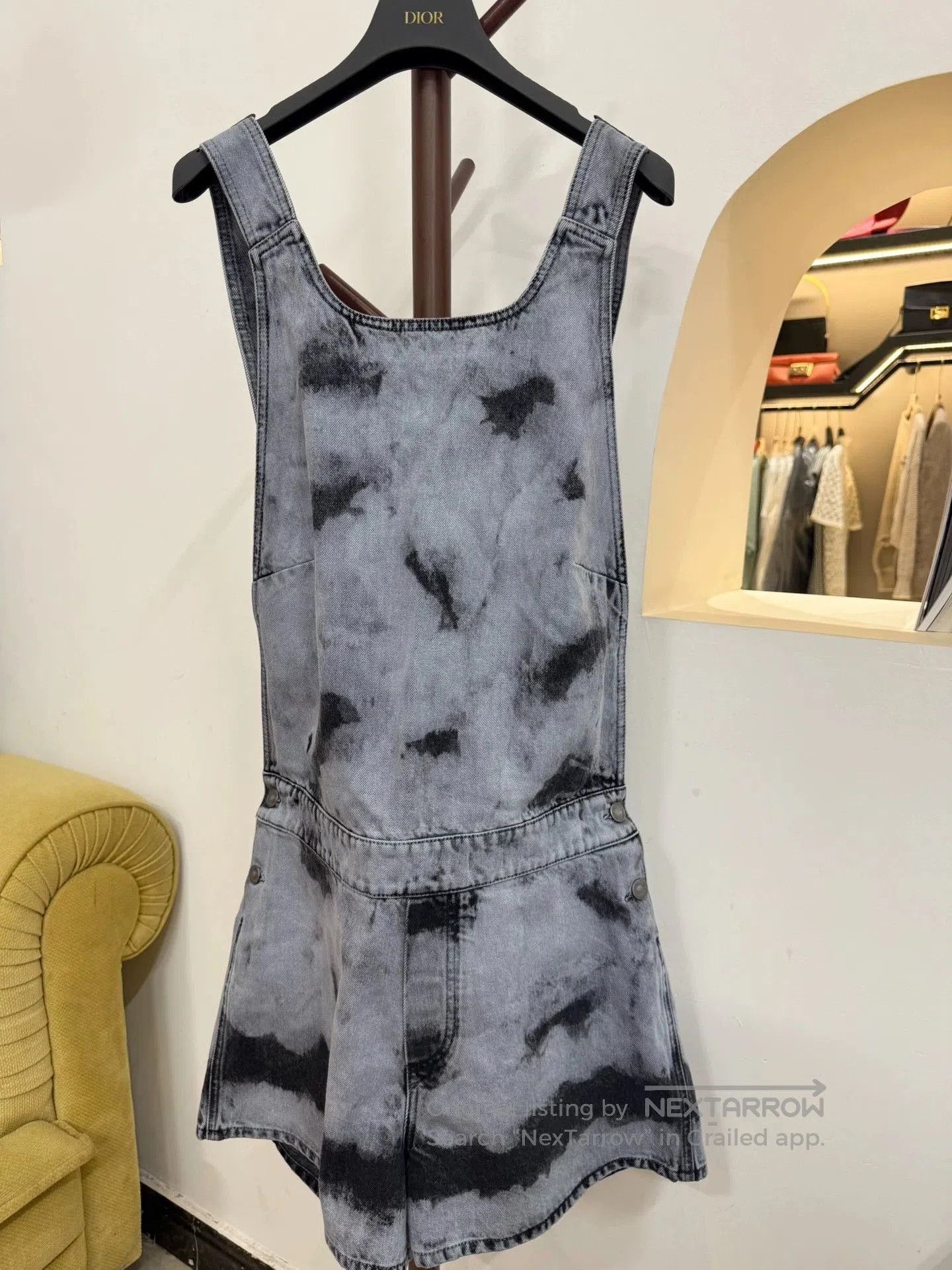 Dior trendy tie-dye denim overalls for spring. Size US 40 / EU 56 - 1 Thumbnail