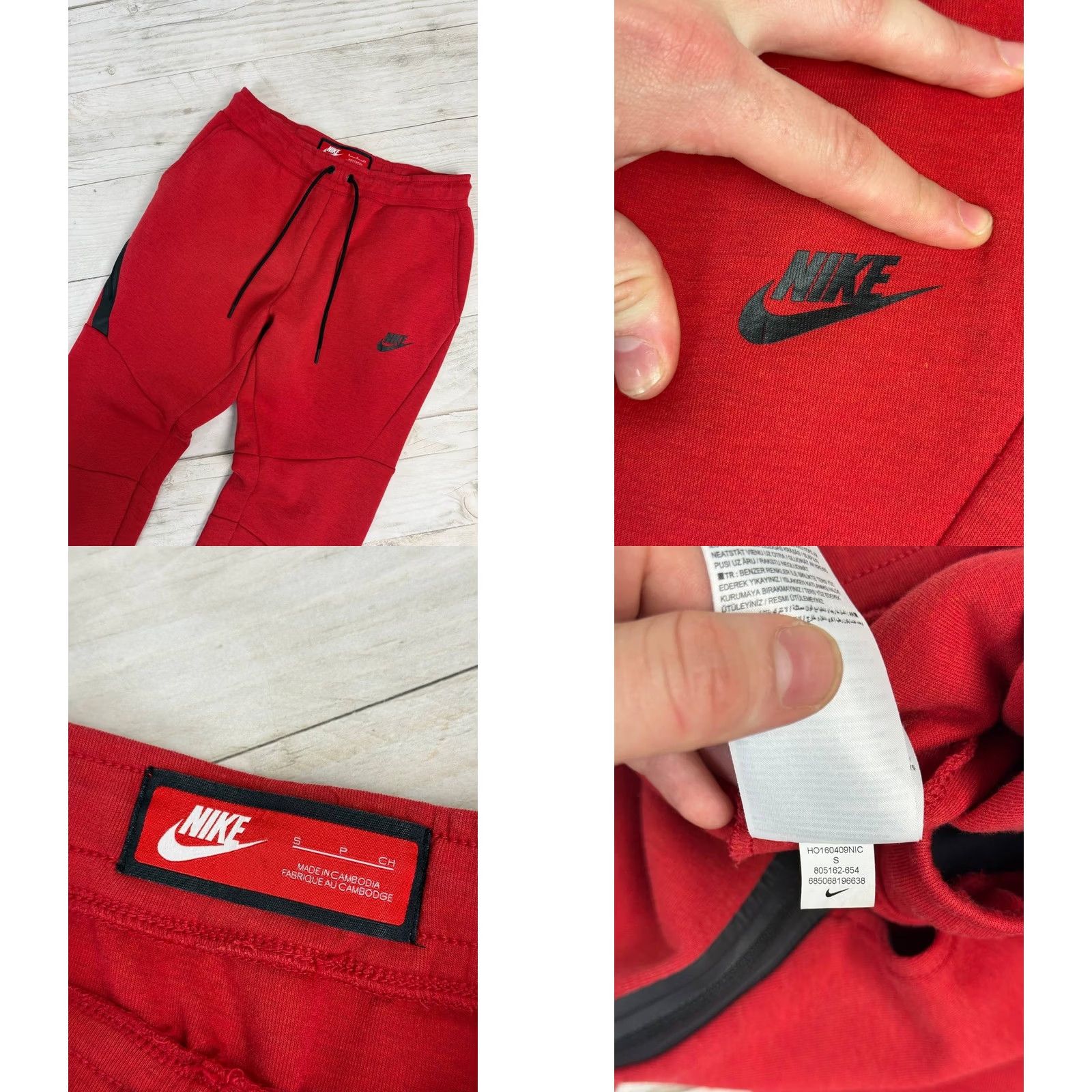 Nike Nike Tech Fleece Tracksuit Hoodie And Patns Full Zip Drill Men Size S Red Black Hoodie Mens S Size US S / EU 44-46 / 1 - 10 Thumbnail