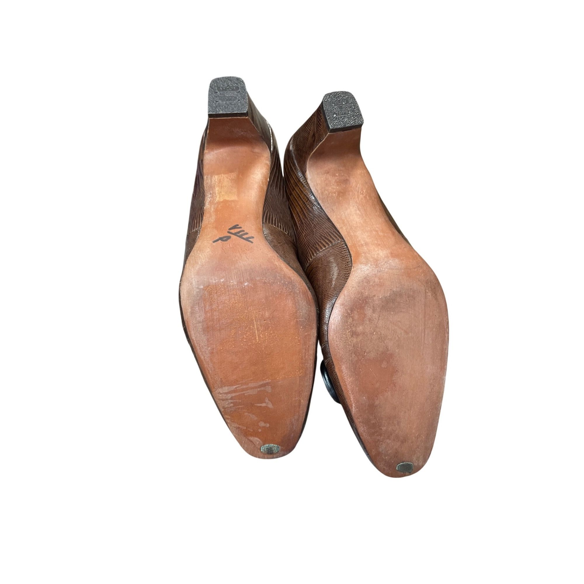 Other O'Connor Goldberg Womans VTG Brown Alligator Leather Loafers Size US 6.5 / IT 36.5 - 5 Thumbnail