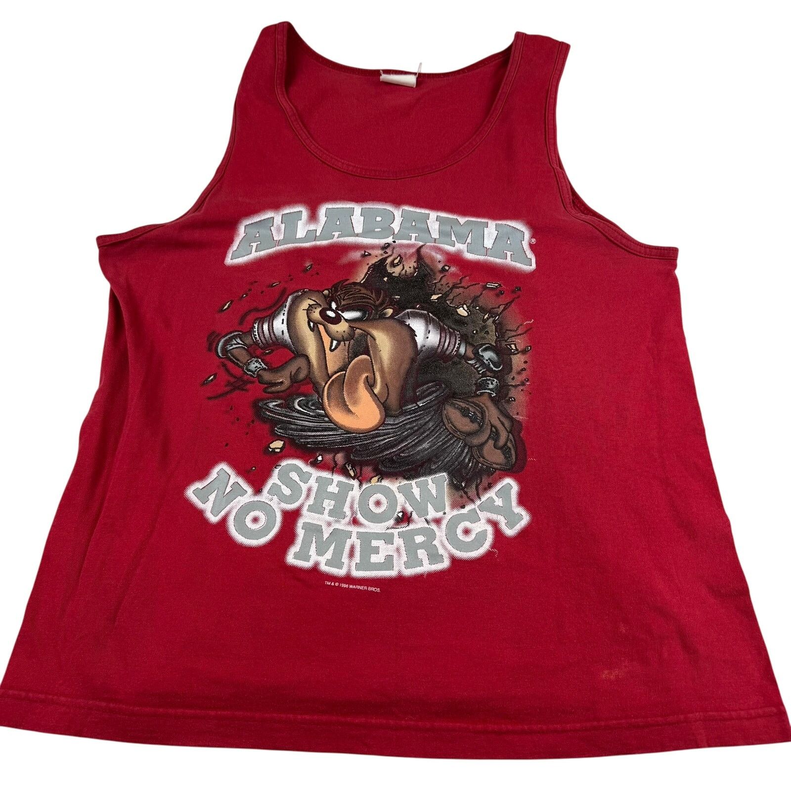 Warner Bros Vintage 1996 Taz Looney Tunes Alabama Tank Top Size XL / US 12-14 / IT 48-50 - 1 Thumbnail