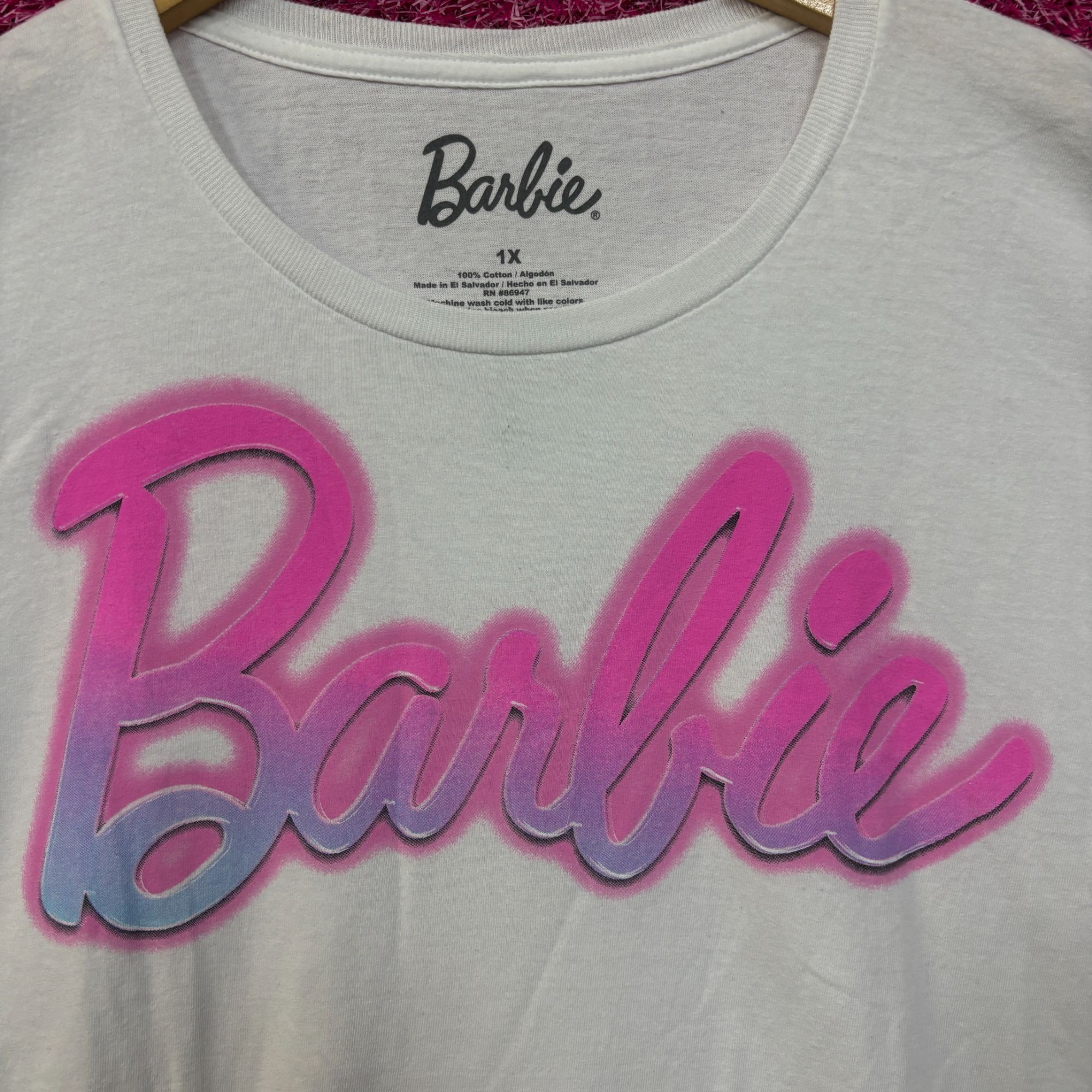 Other Barbie Pink Neon Logo Tshirt size 1x Size XL / US 12-14 / IT 48-50 - 2 Thumbnail