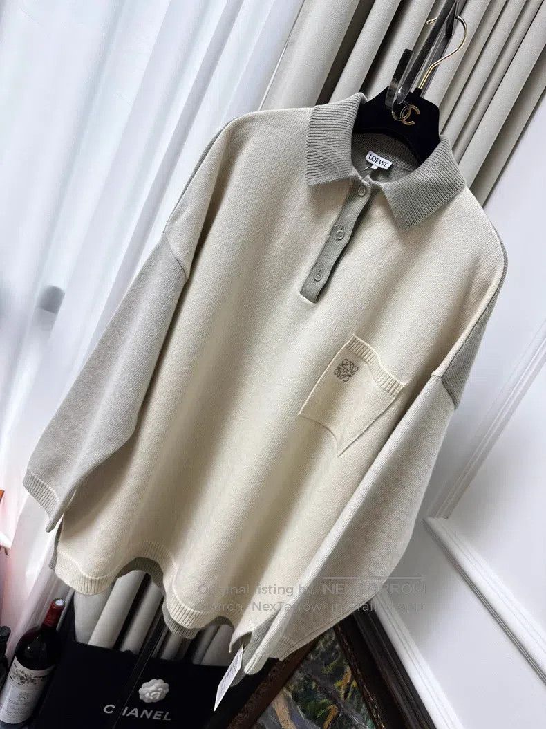 Loewe Loewe Cream Yellow and Pink Green Color Block Wool Pocket Size XS / US 0-2 / IT 36-38 - 1 Thumbnail