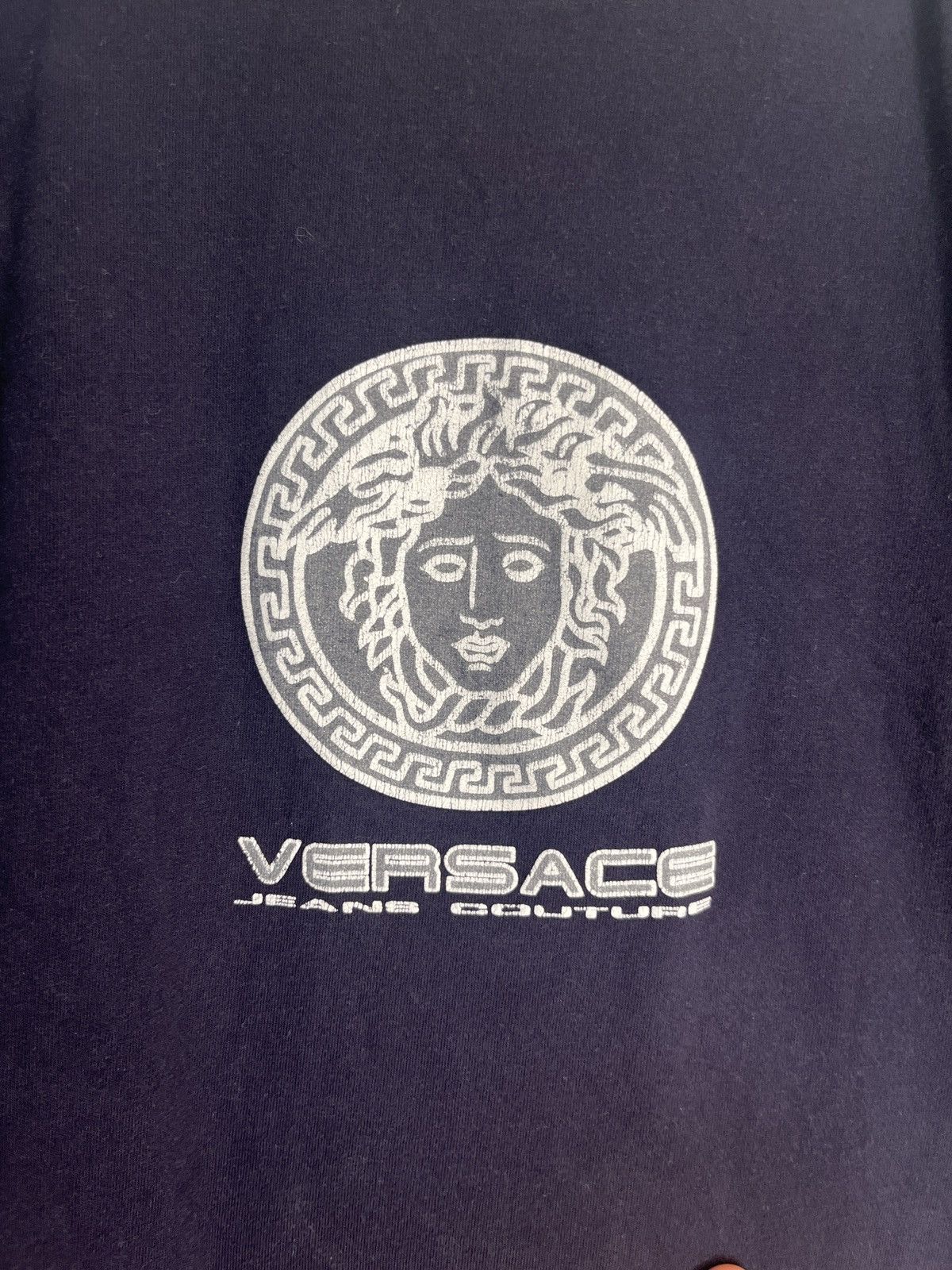 Versace × Versace Jeans Couture Versace Jean Couture logo dark blue T-shirt Size US M / EU 48-50 / 2 - 3 Thumbnail