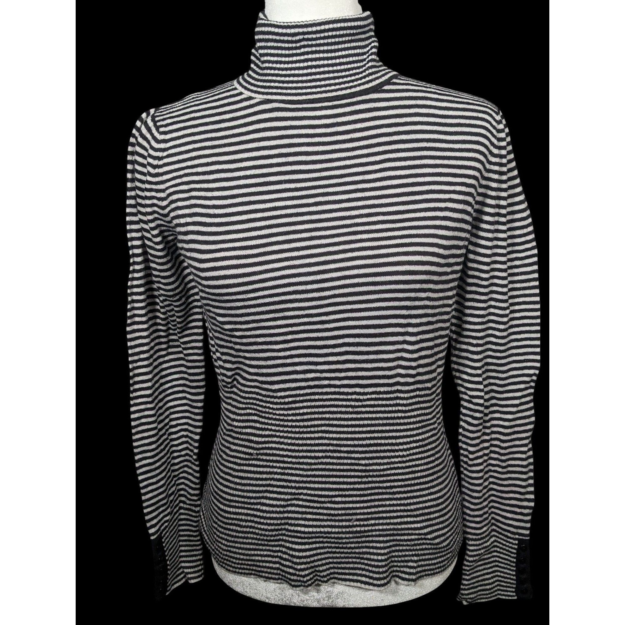 Other Delia's Black And White Striped Turtleneck Size L / US 10 / IT 46 - 1 Thumbnail