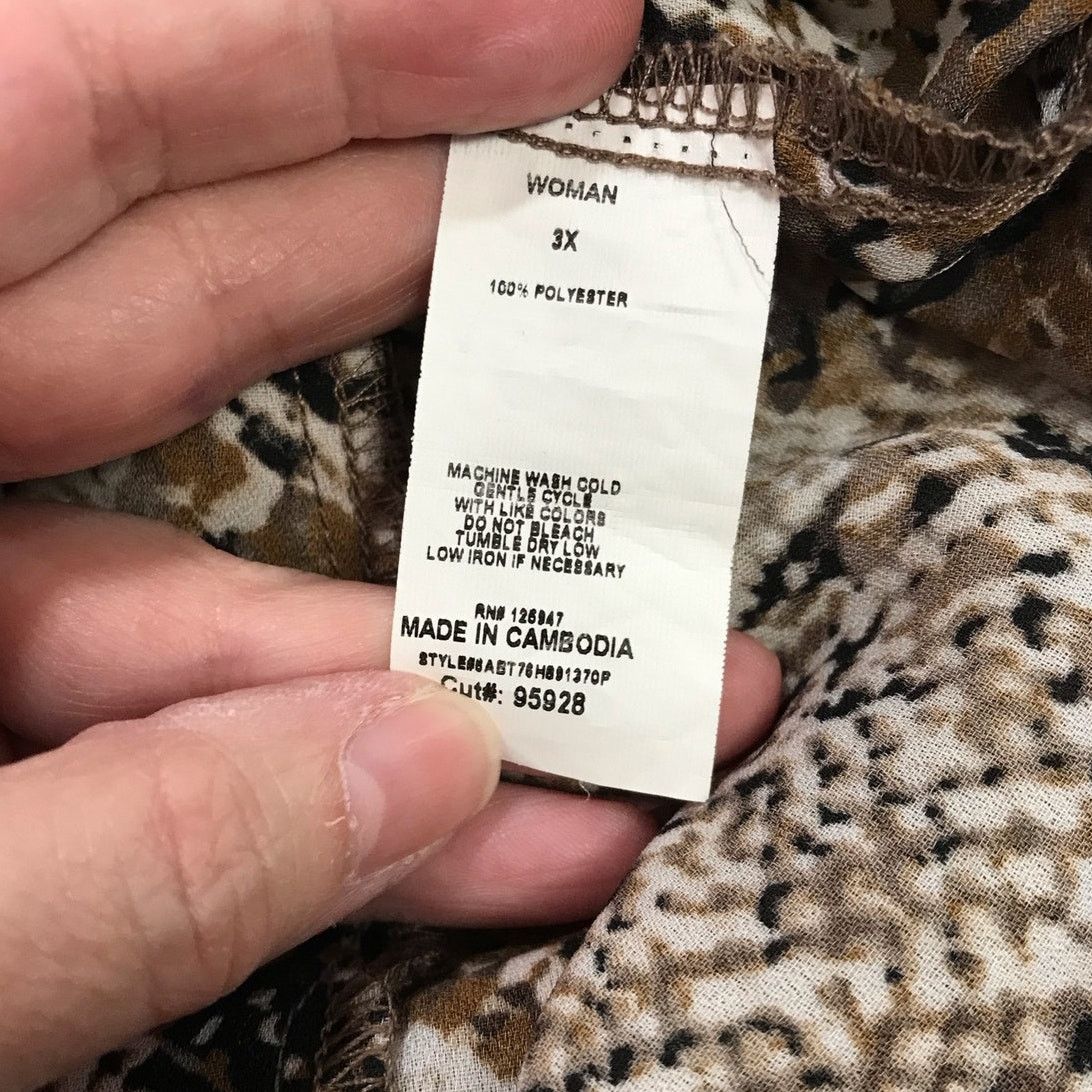 Other Cocomo Snake V-Neck 3/4 Sleeve Blouse 3X Size 3XL / US 20-22 - 4 Thumbnail