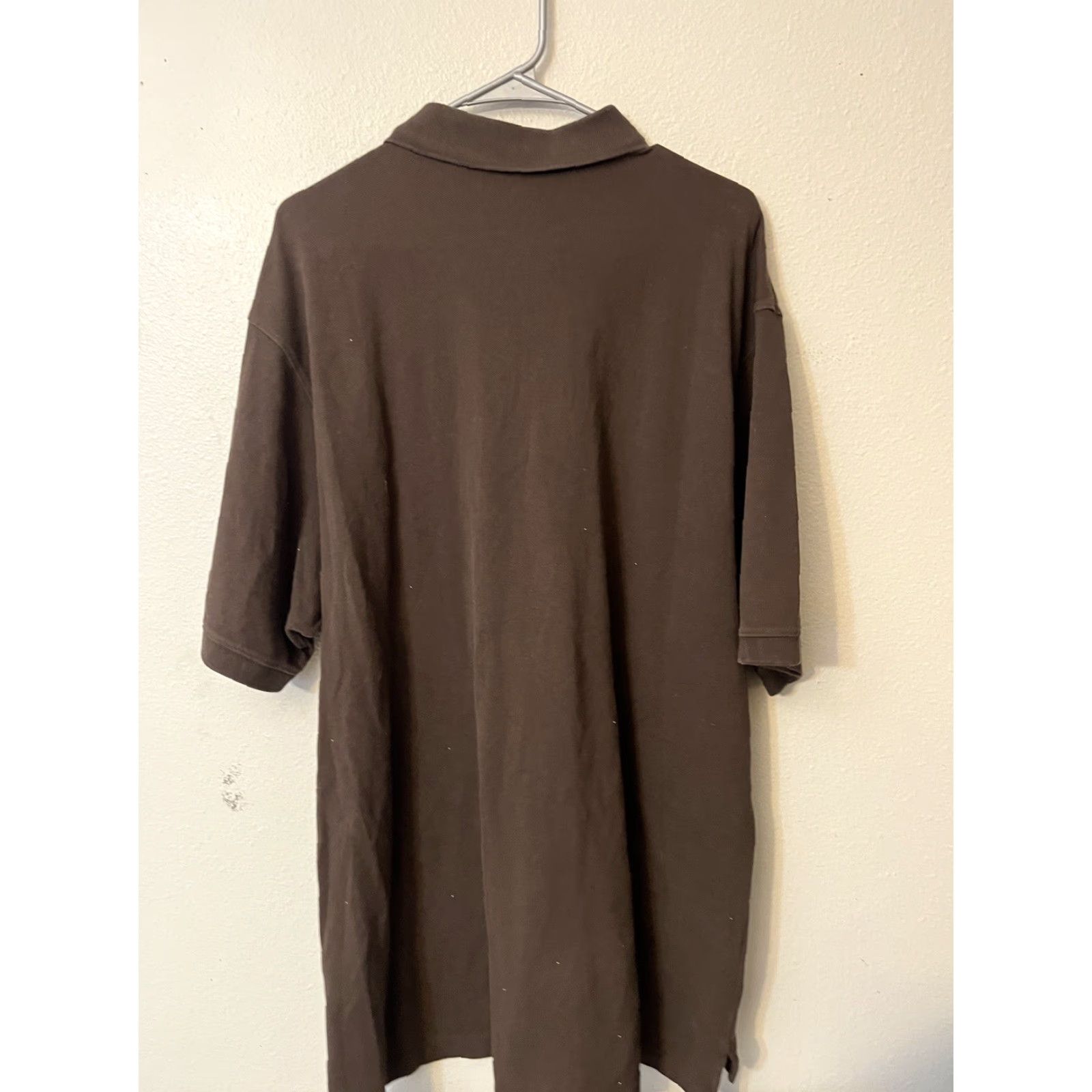 Eddie Bauer VINTAGE Eddie Bauer Polo Mens XLT Tall Brown Solid Polo Shirt Knit 100% Cotton Logo 90s Mens Size US XL / EU 56 / 4 - 2 Thumbnail
