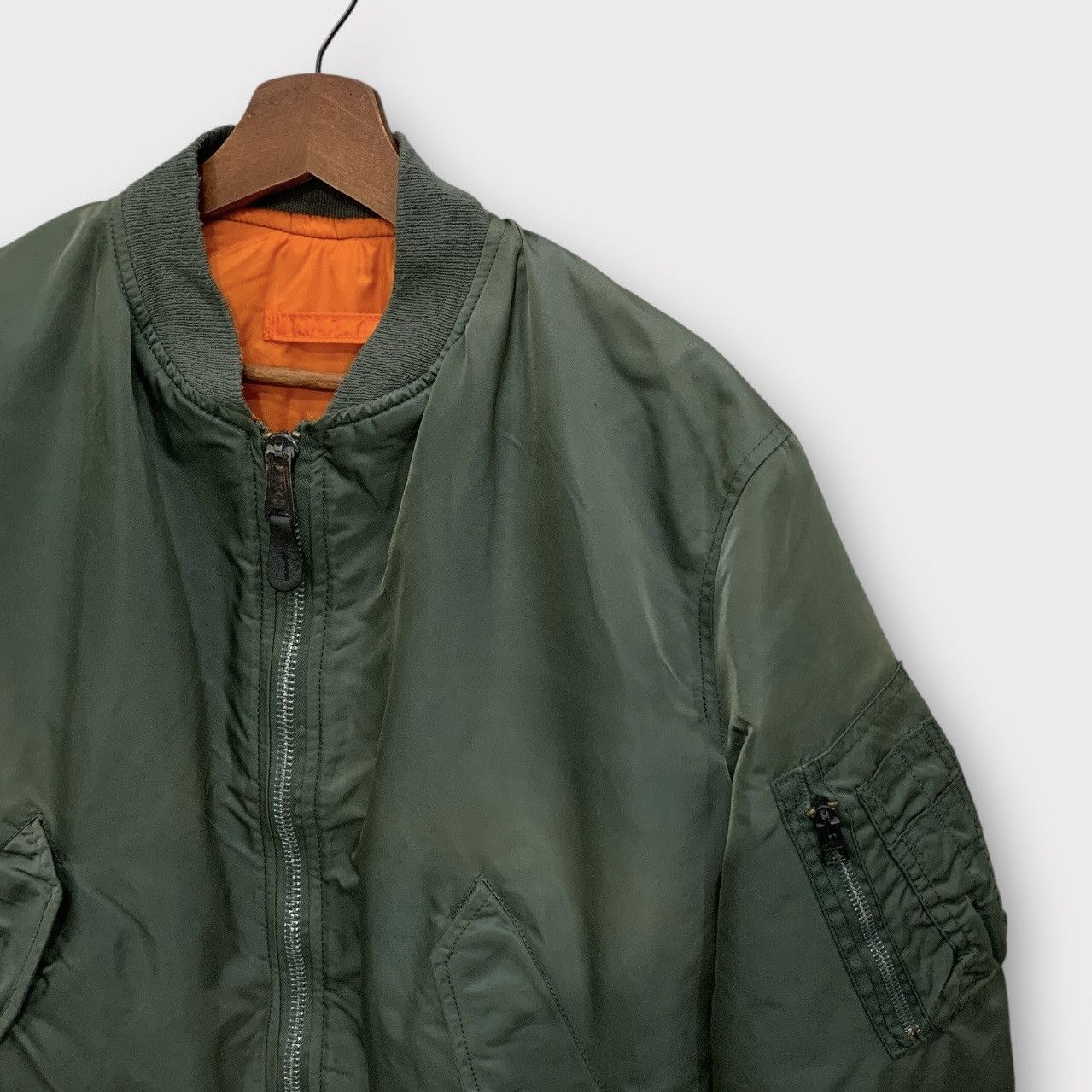 Alpha Industries Vintage USAF MA 1 Reversible Flight Bomber Jacket Size US M / EU 48-50 / 2 - 5 Thumbnail