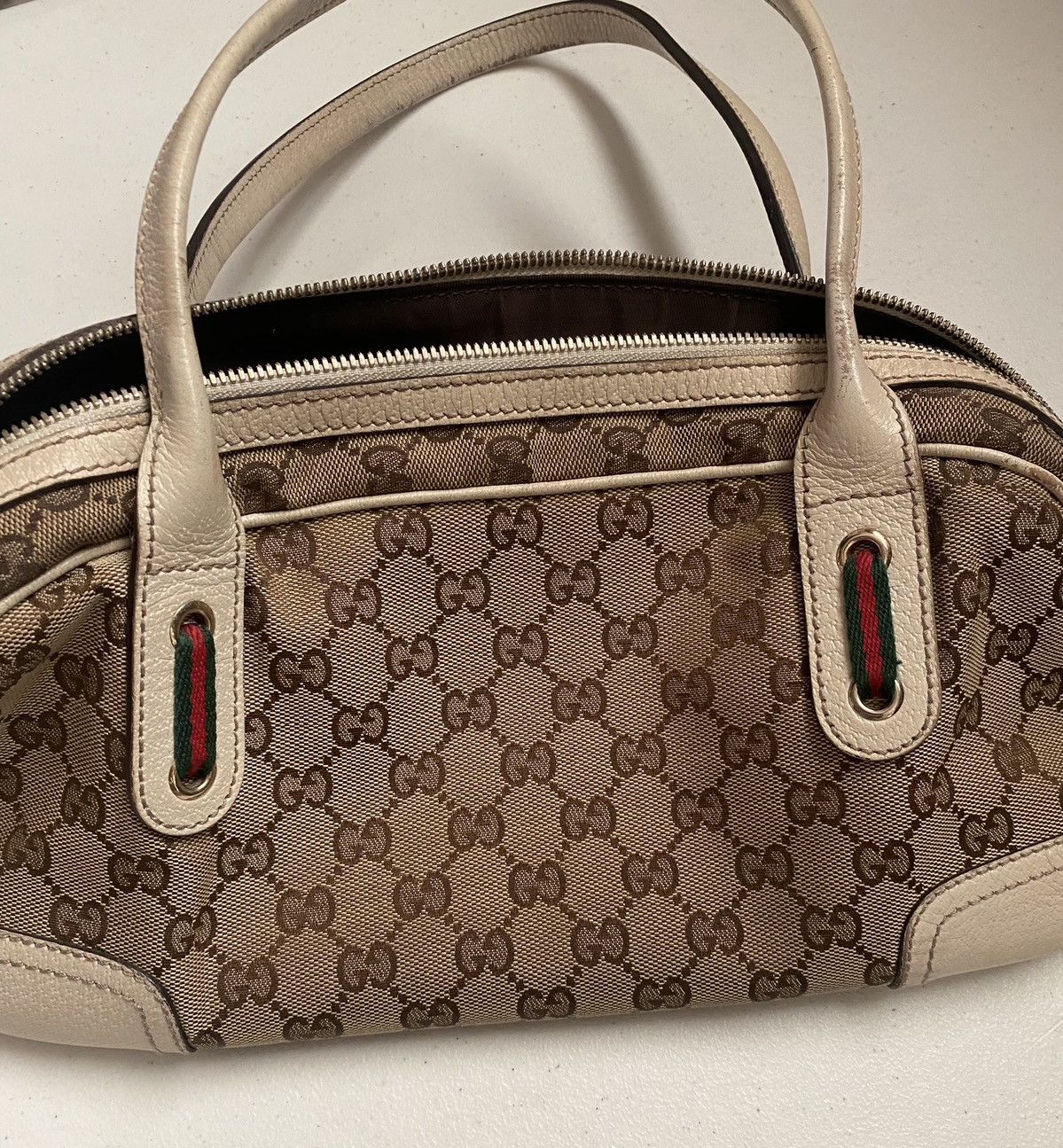 Gucci Gucci Princy Boston Bag GG canvas and leather handbag Size ONE SIZE - 4 Thumbnail