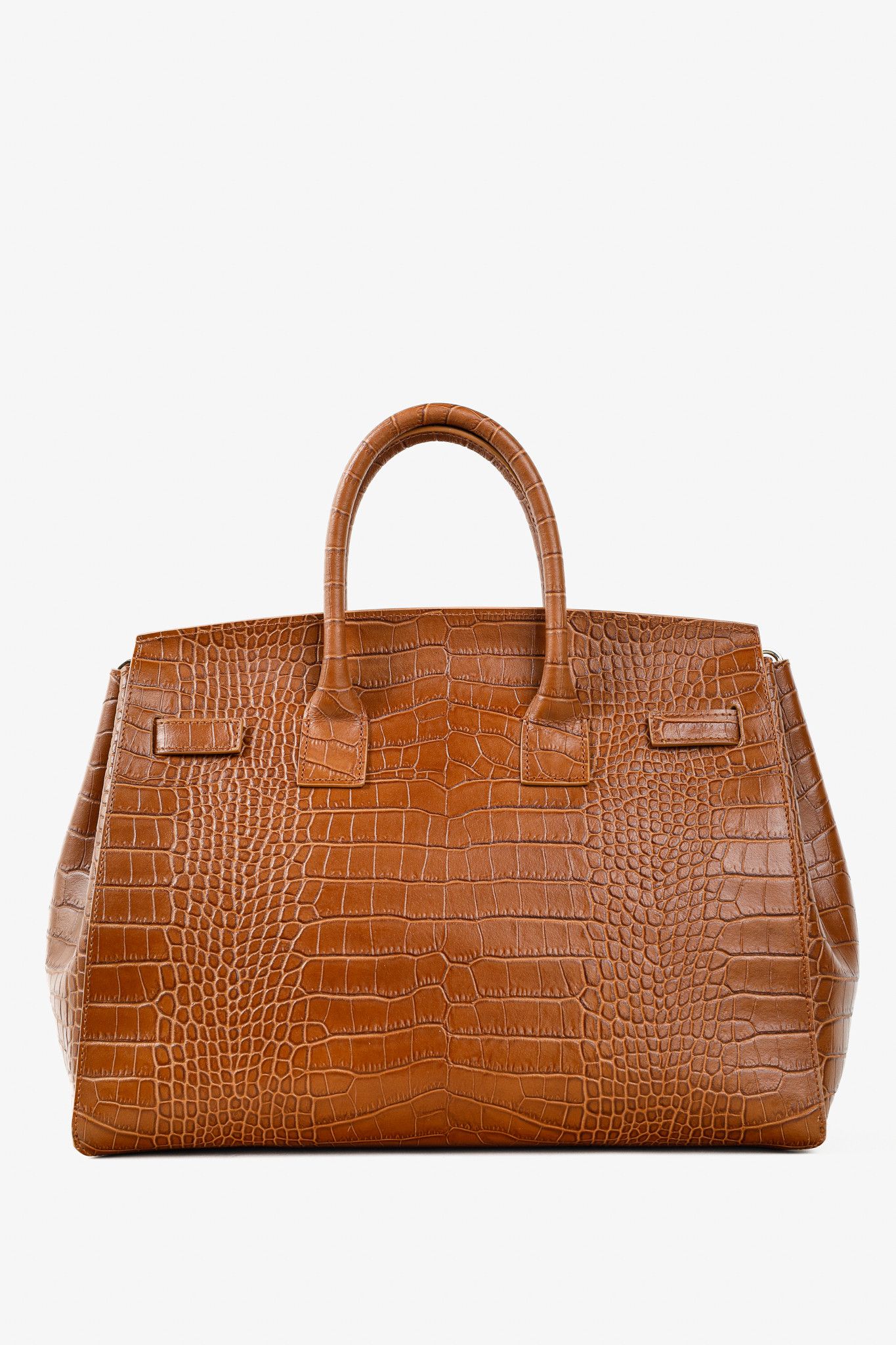 Designer Teddy Blake Gigi Croco Top Handle Leather Handbag Size ONE SIZE - 4 Thumbnail
