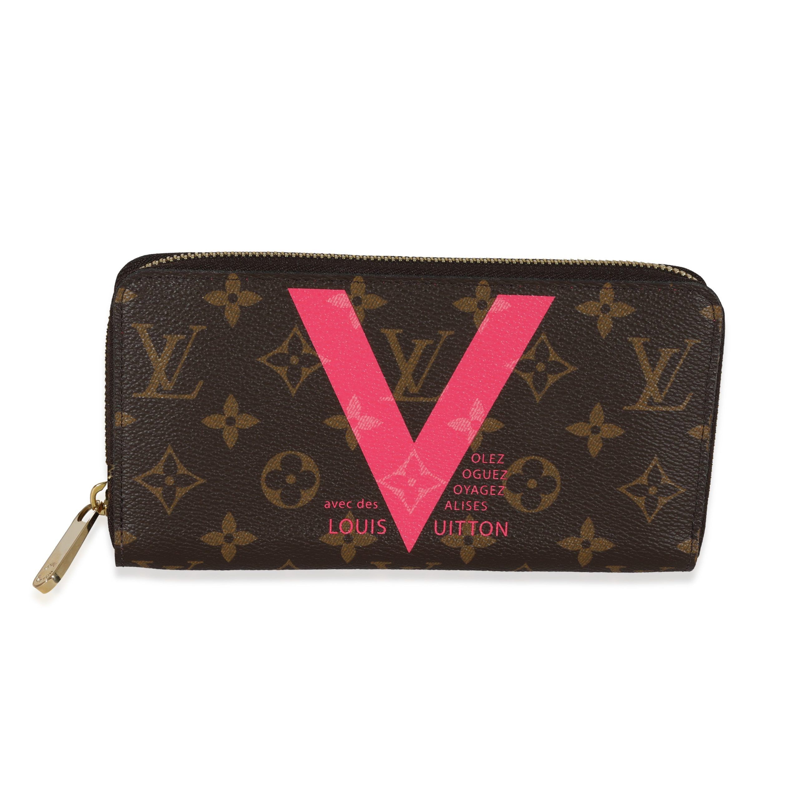 image of Louis Vuitton Monogram Canvas & Grenade V Zippy Wallet in Brown, Women's