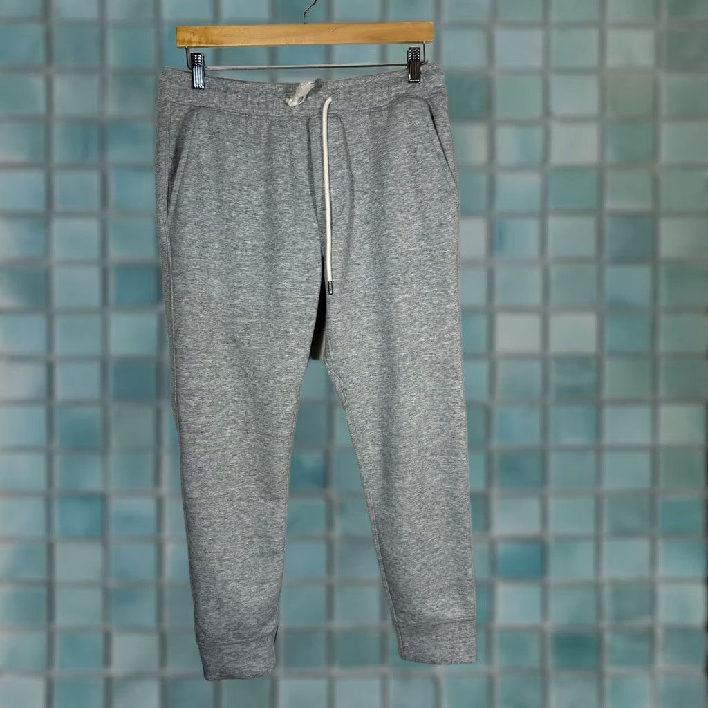 American Eagle Outfitters American Eagle Mens Heather Gray Fleece Jogger Pants Size Medium Drawstring AE Size US 31 - 1 Thumbnail
