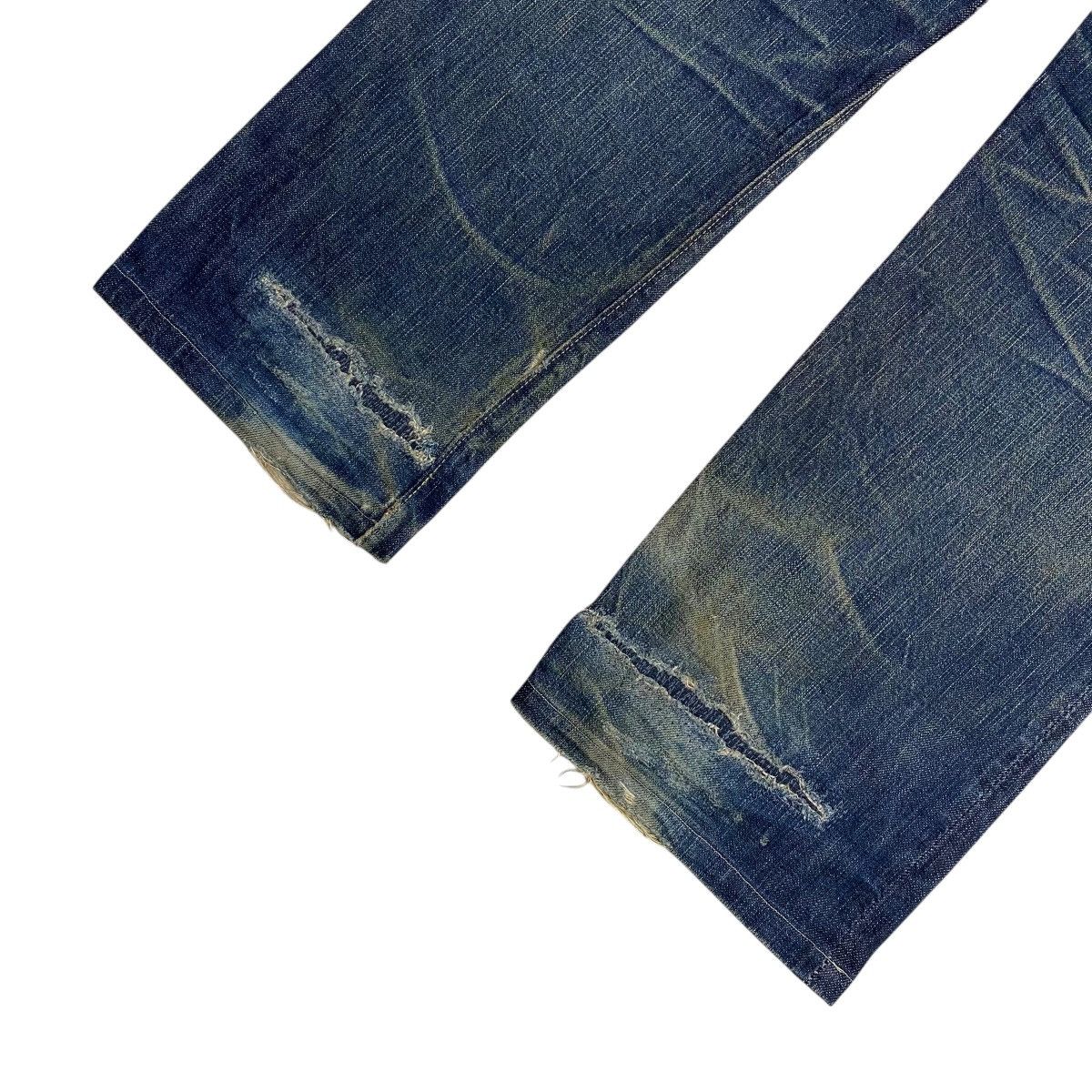 Full Count & Co. Fullcount & Co. Lot 1101 Faded Distress Denim Selvedge Pants Size US 33 - 4 Thumbnail