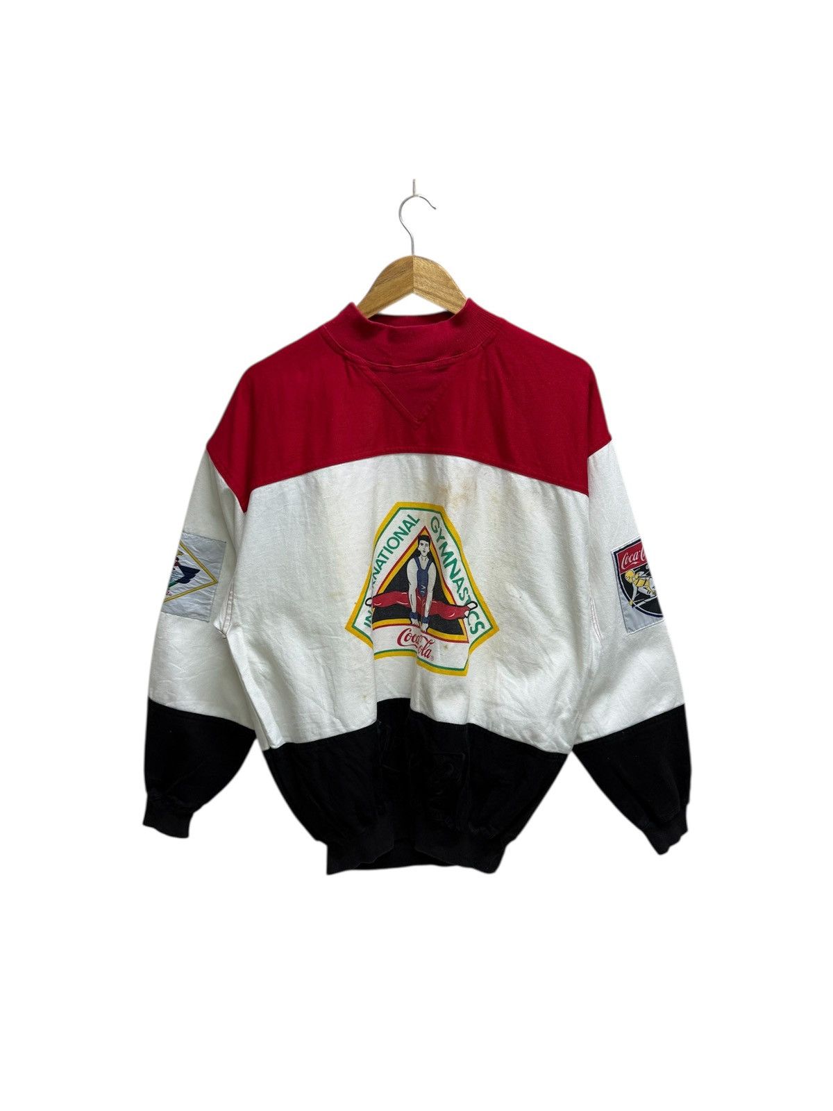 Coca Cola Vintage 80s Coke international Gymnastic Sweatshirt Size US M / EU 48-50 / 2 - 1 Thumbnail