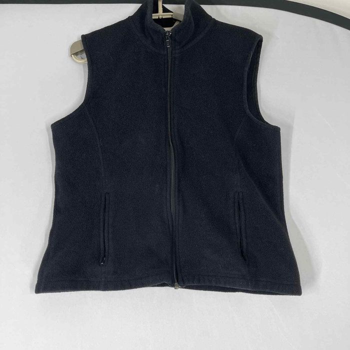 Eddie Bauer Eddie Bauer Women Fleece Vest Black Small Full Zip Outdoor