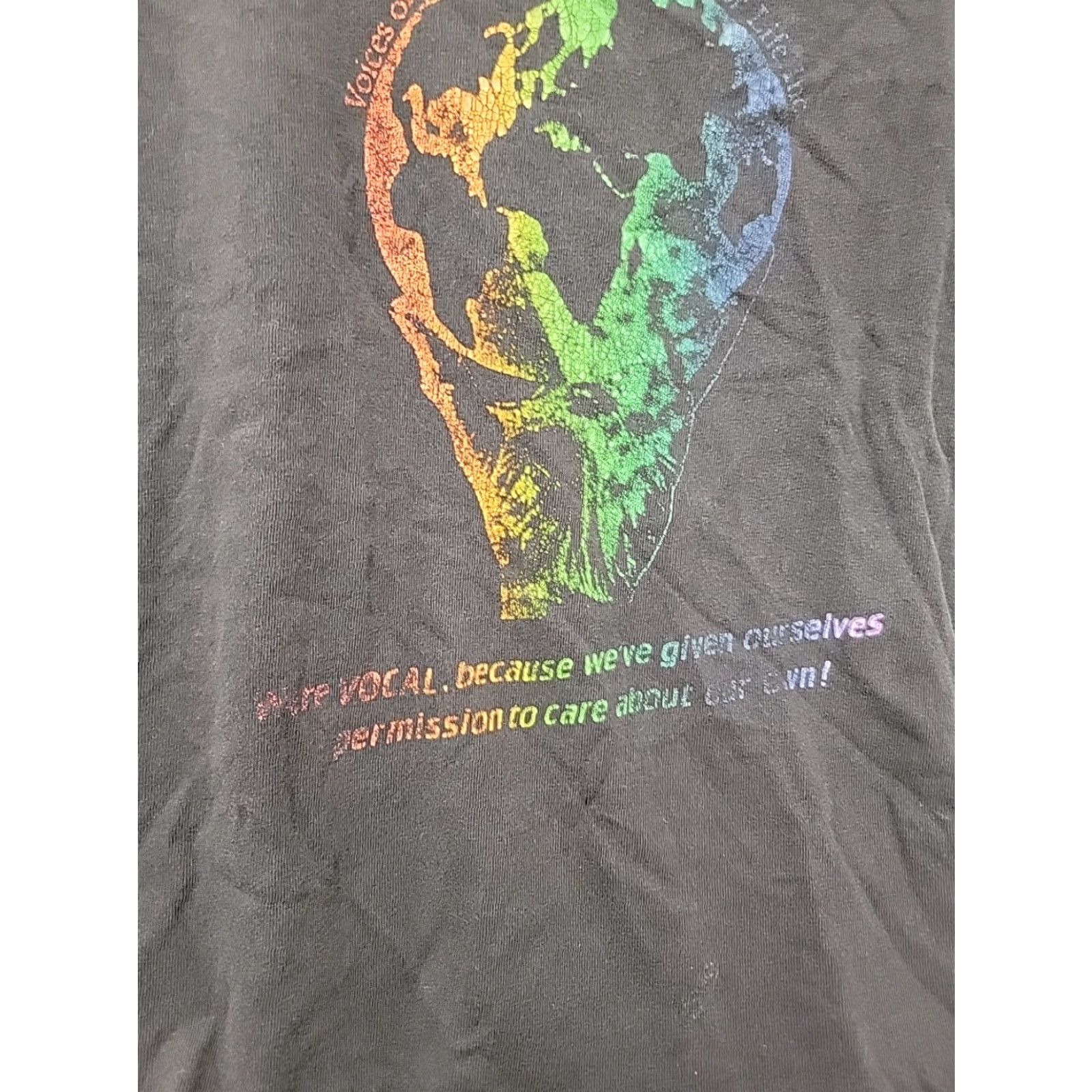 Fruit Of The Loom VINTAGE Fruit of the Loom Shirt Mens L Black Crew Neck Short Sleeve Art Graphic 1980s Escher-Style? Size US L / EU 52-54 / 3 - 4 Thumbnail