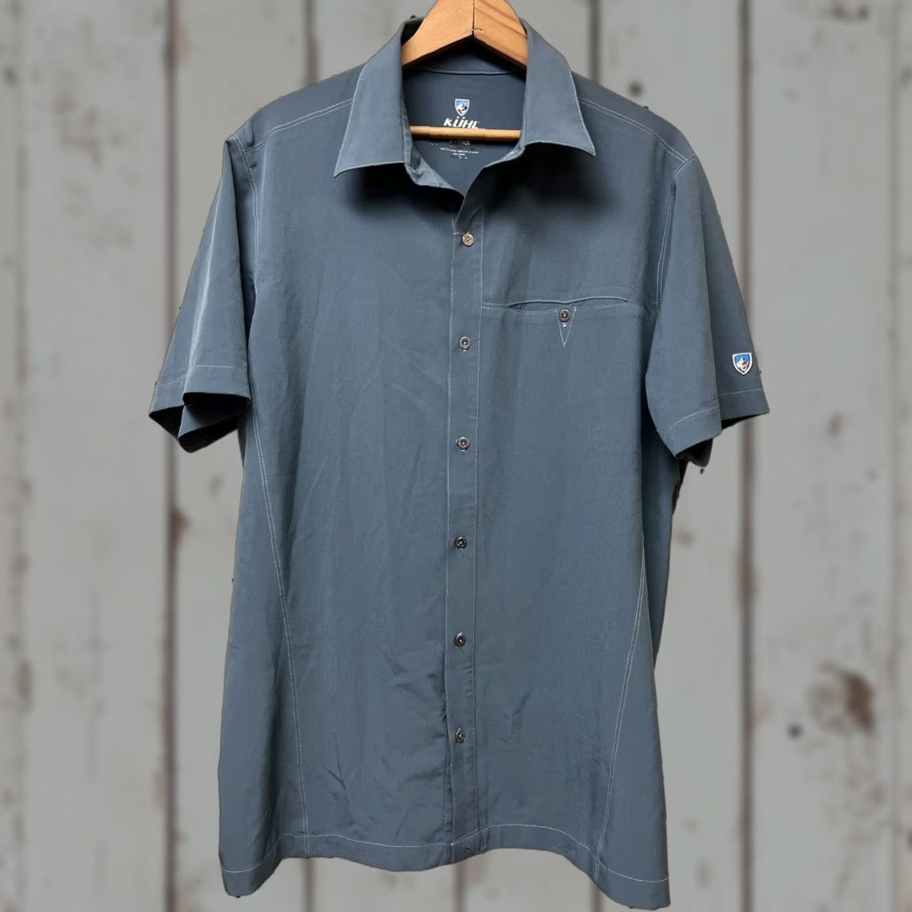 Vintage Kuhl Shirt Mens Medium Short Sleeve Button Front Pocket Casual Hiking M Size US M / EU 48-50 / 2 - 1 Thumbnail