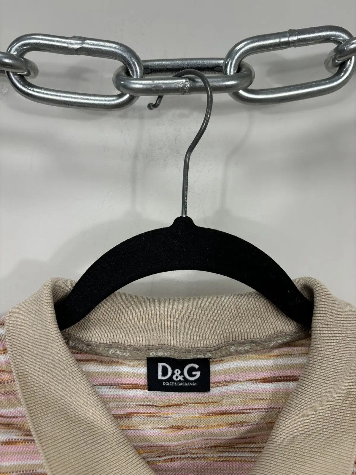 Dolce & Gabbana × Vintage Vintage Dolce & Gabbana Women’s Classic Striped Polo Shirt Size M / US 6-8 / IT 42-44 - 4 Thumbnail