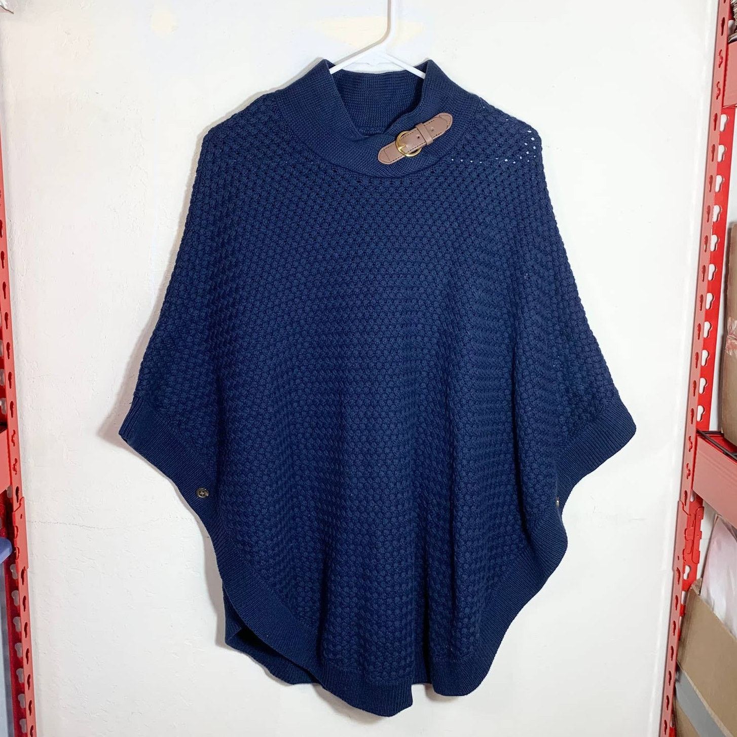 Banana Republic Banana Republic Blue Knit Poncho Size S Size S / US 4 / IT 40 - 1 Thumbnail