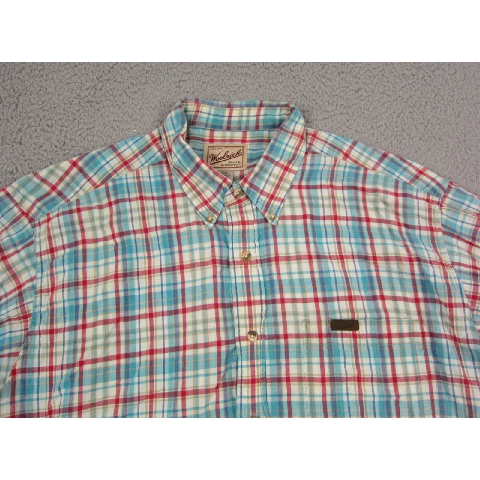 Vintage VINTAGE Woolrich Shirt Mens XL Blue Red Plaid Outdoor Hiking Fishing 90s Classic Western Size US XL / EU 56 / 4 - 2 Thumbnail