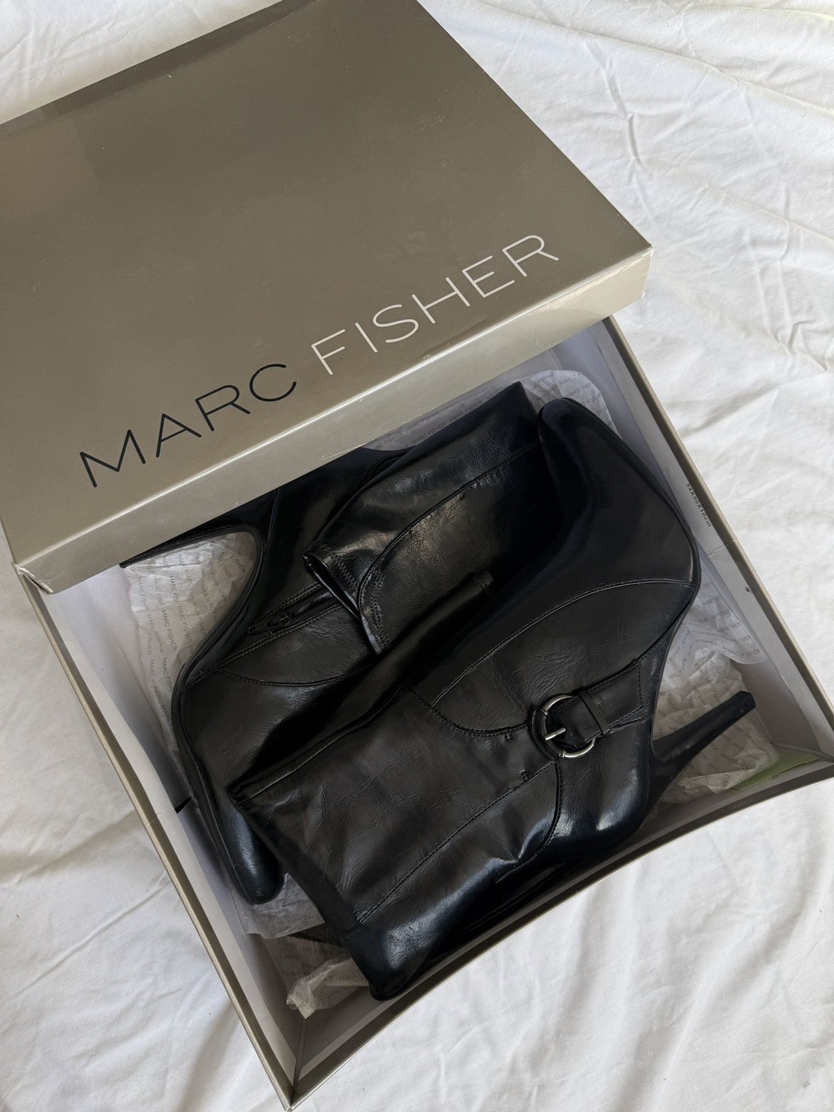Marc Fisher Black Marc Fisher Heel Boots Size US 8.5 / IT 38.5 - 2 Thumbnail
