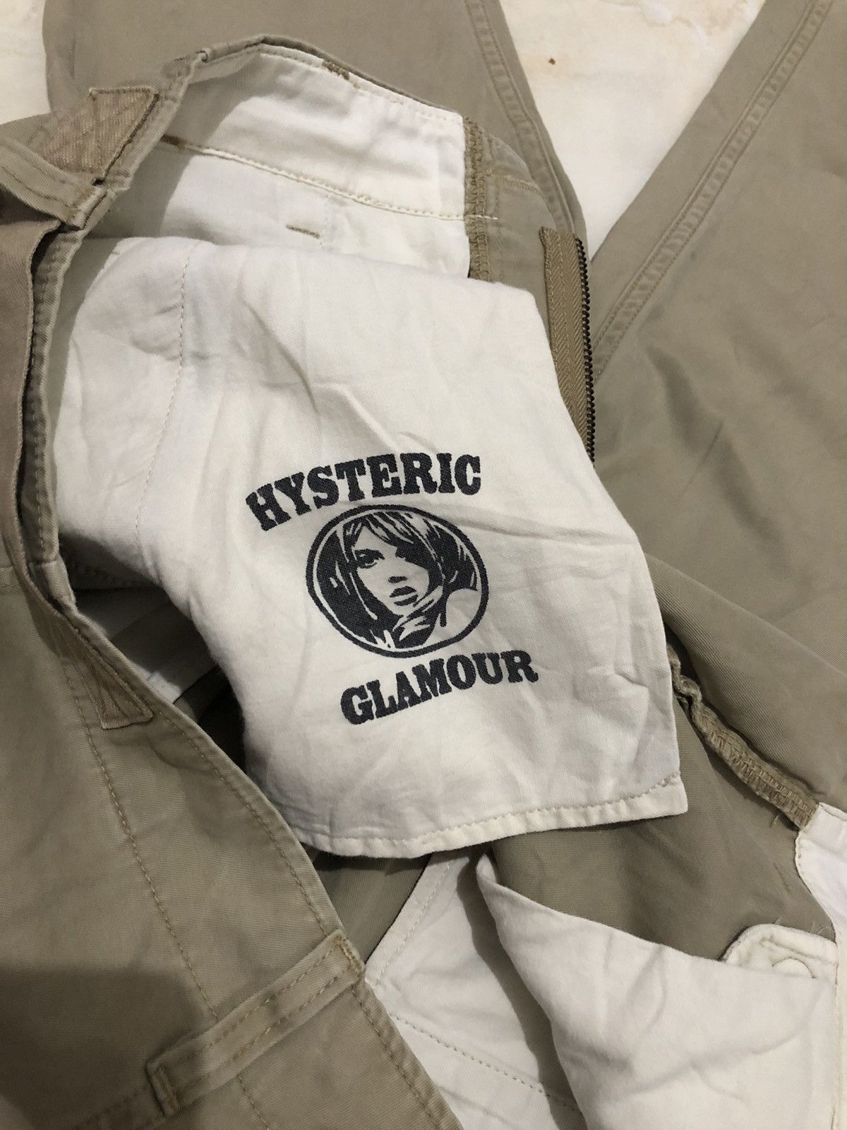 Hysteric Glamour Rare Hysteric Glamour Original Work Wear Chinos Khaki Beige Size US 33 - 8 Thumbnail