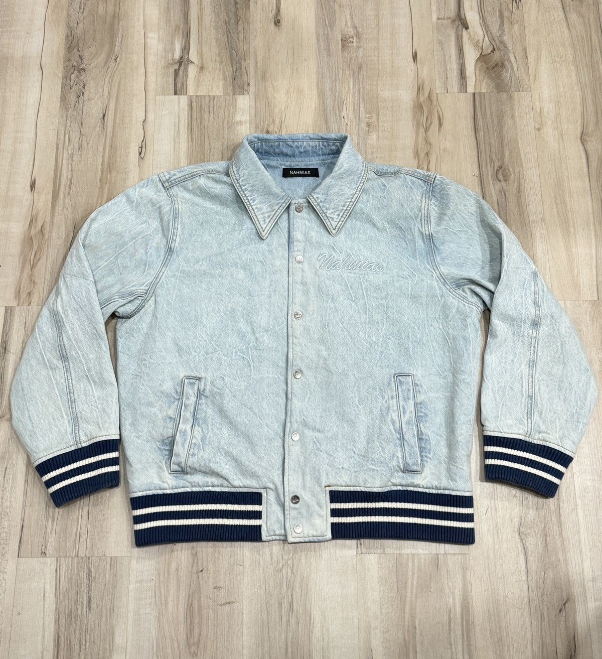 Nahmias Nahmias Miracle Academy Denim Bomber jacket Size US L / EU 52-54 / 3 - 1 Thumbnail