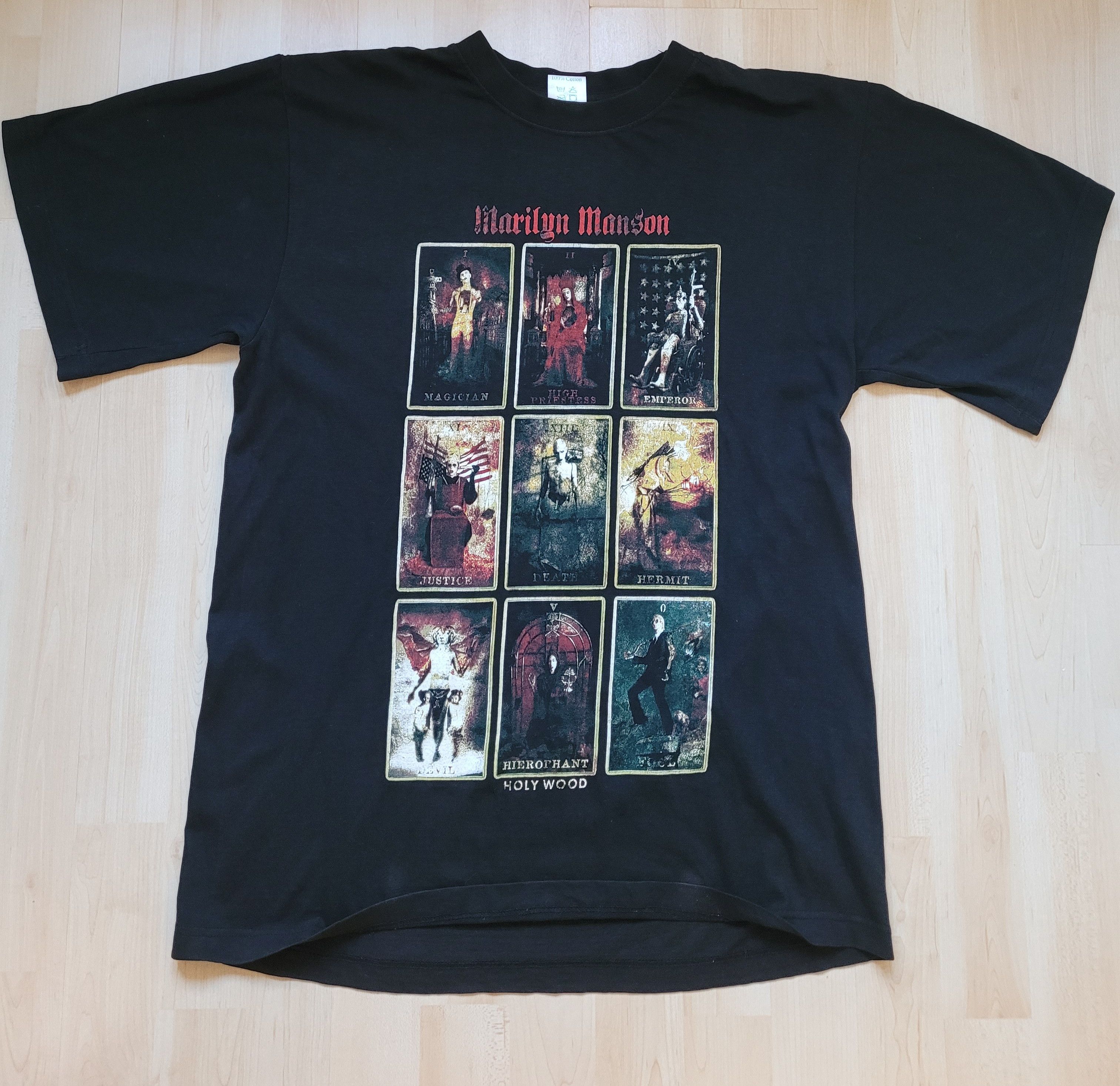 Vintage Marilyn Manson Holy Wood Tarot T-Shirt rare vintage Size US L / EU 52-54 / 3 - 1 Thumbnail