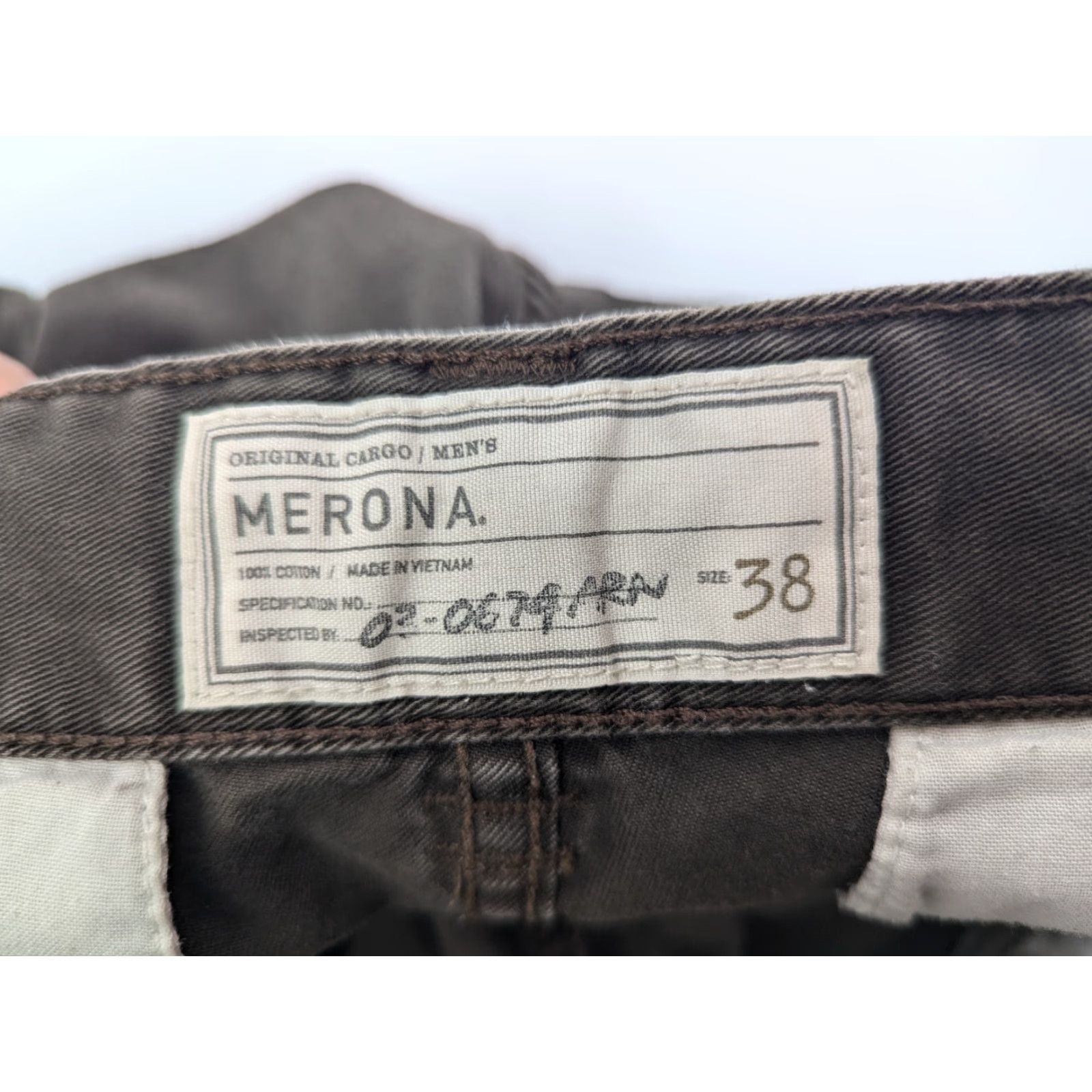 Merona Merona Cargo Shorts Mens 38 Brown Cotton Canvas Zip Front Casual Baggy Cargo Pocket Merona Mens 38 Brown Canvas Cotton Y2K Hiking Grunge Size US 38 / EU 54 - 7 Thumbnail