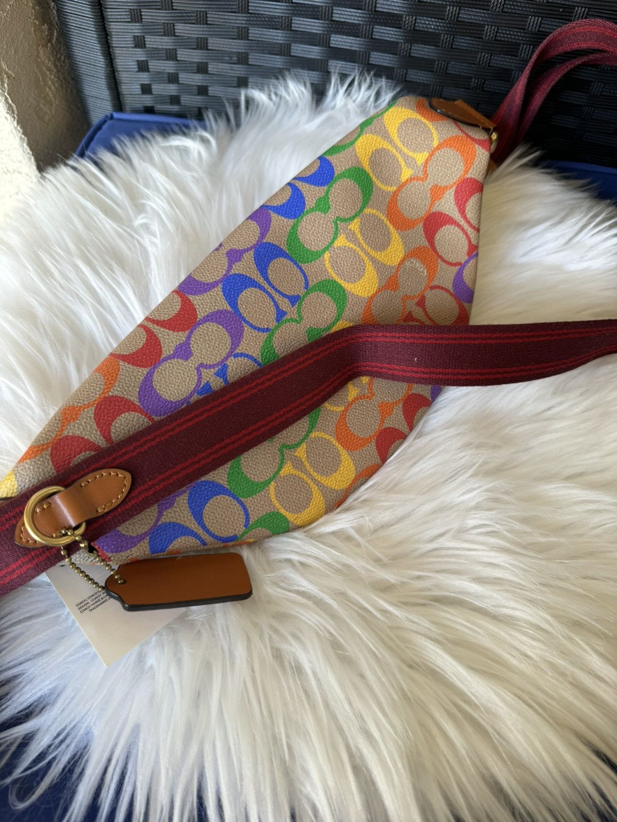 Coach Coach Charter Belt Bag 7 In Rainbow Signature Canvas Size ONE SIZE - 8 Thumbnail