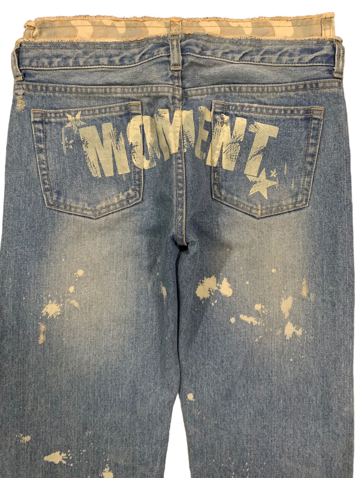 14th Addiction Vintage Japanese Brand Camo Double Waisted Splatter Jeans Size US 30 / EU 46 - 11 Thumbnail