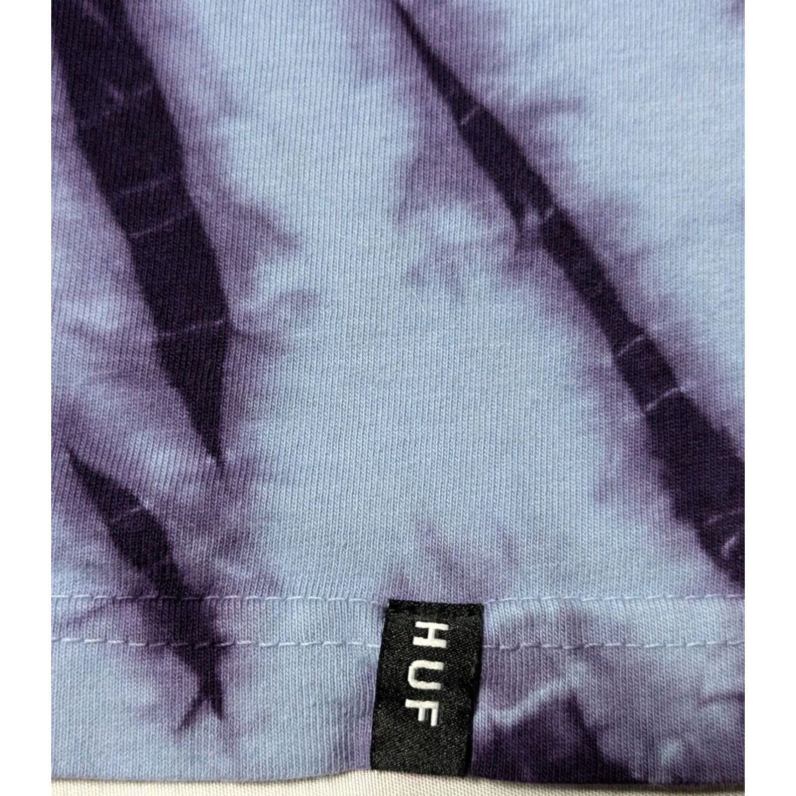 Huf HUF WORLDWIDE Men Small Blue Purple Tie Dye Cotton Long Sleeve T-Shirt Size US S / EU 44-46 / 1 - 6 Thumbnail