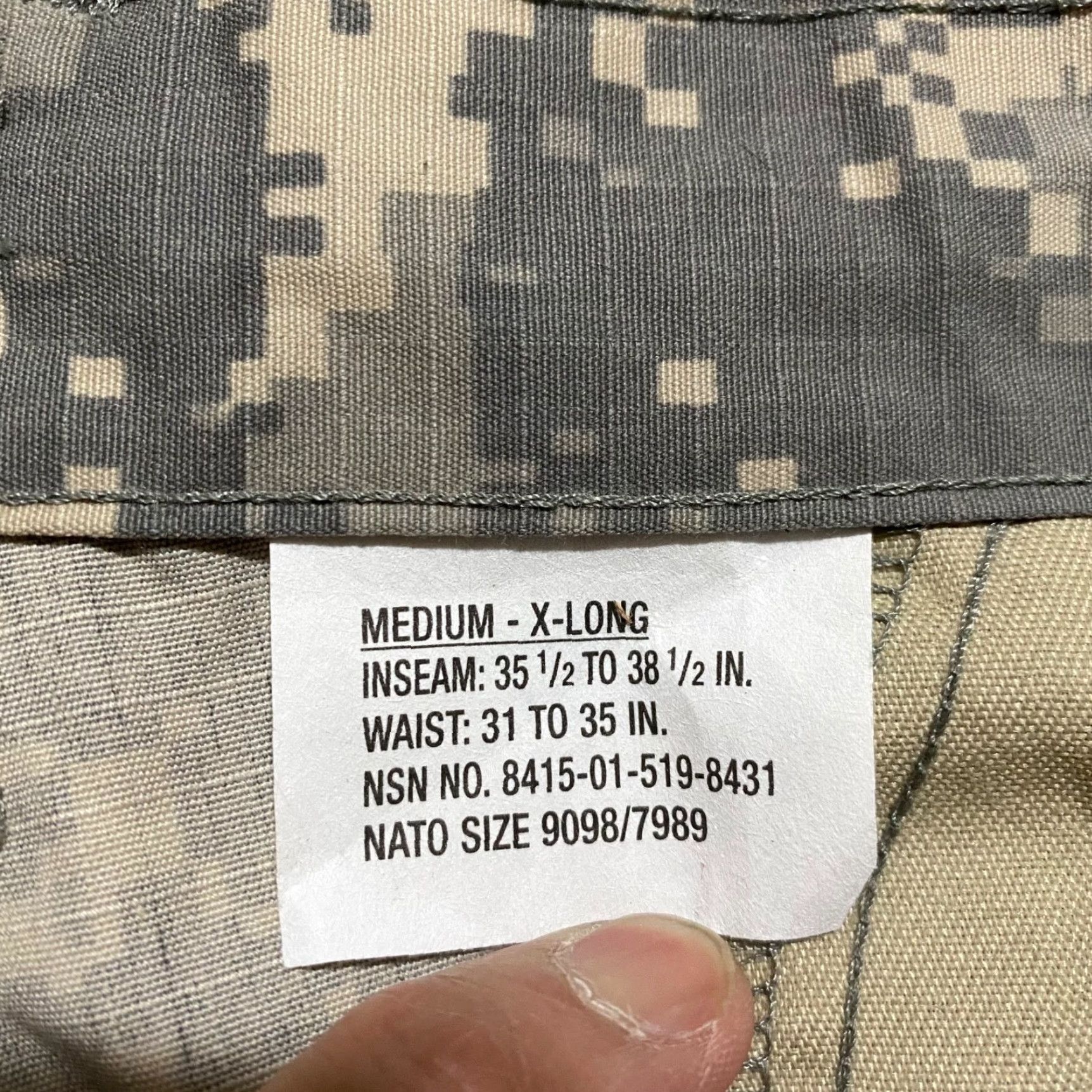 Industrie Goodwill Mens MT Pants Multicolor Digi Camo Cargo Army Combat Uniform Size US 31 - 4 Thumbnail