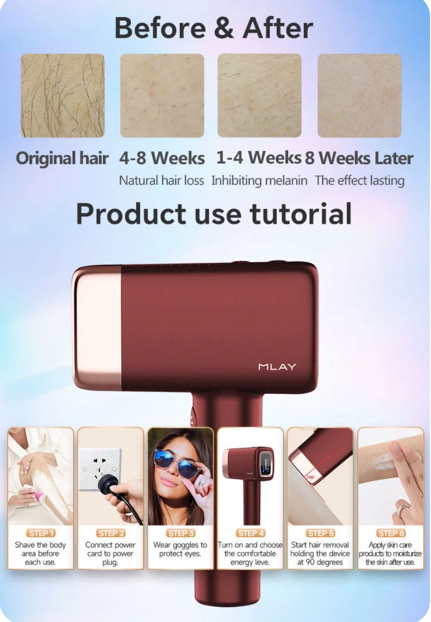 Other MLAY T14 Home Use IPL Laser EpilatorWith Replaceable Head Size ONE SIZE - 11 Thumbnail