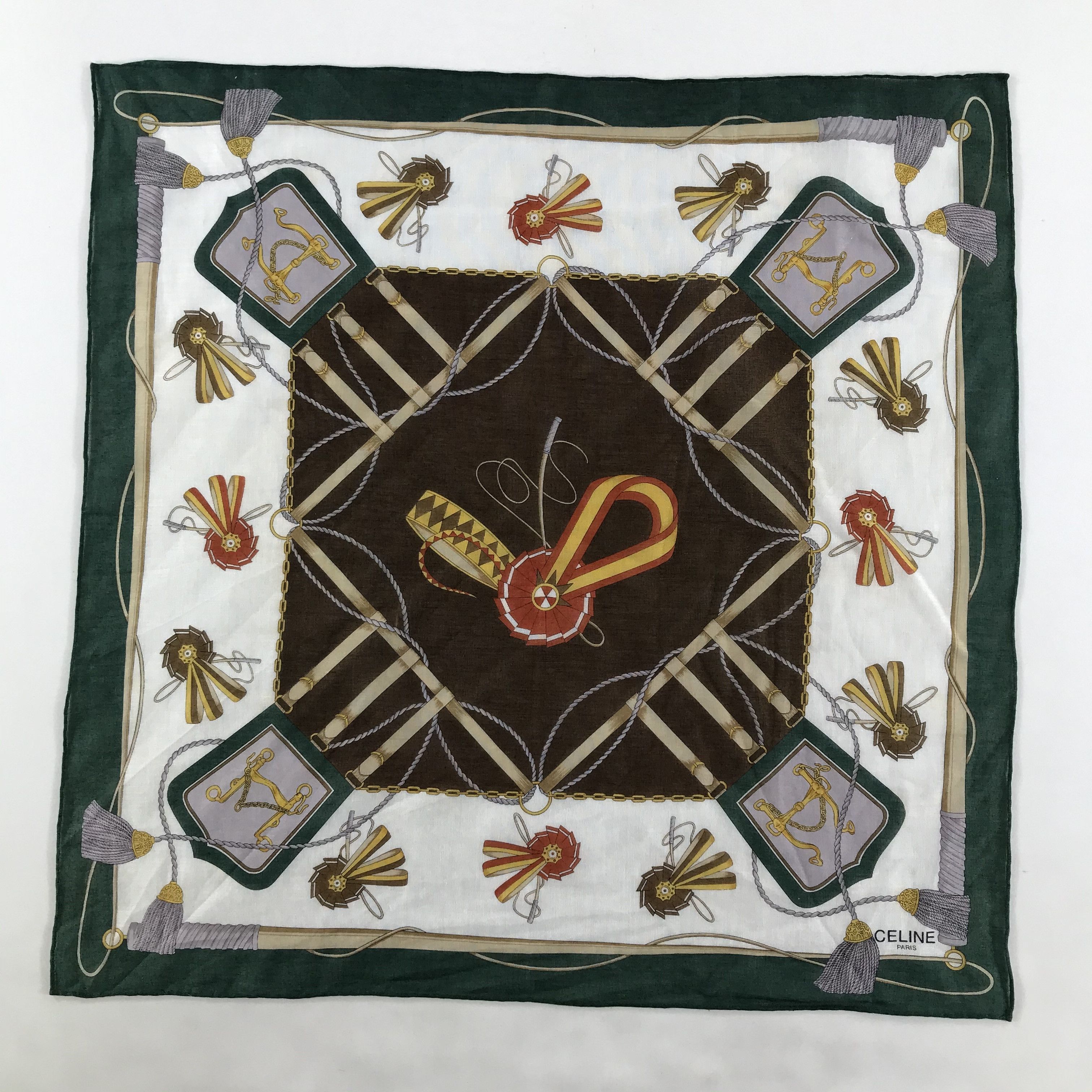 Celine × Vintage Celine Bandana / Handkerchief / Neckerchief - S1732 Size ONE SIZE - 1 Thumbnail
