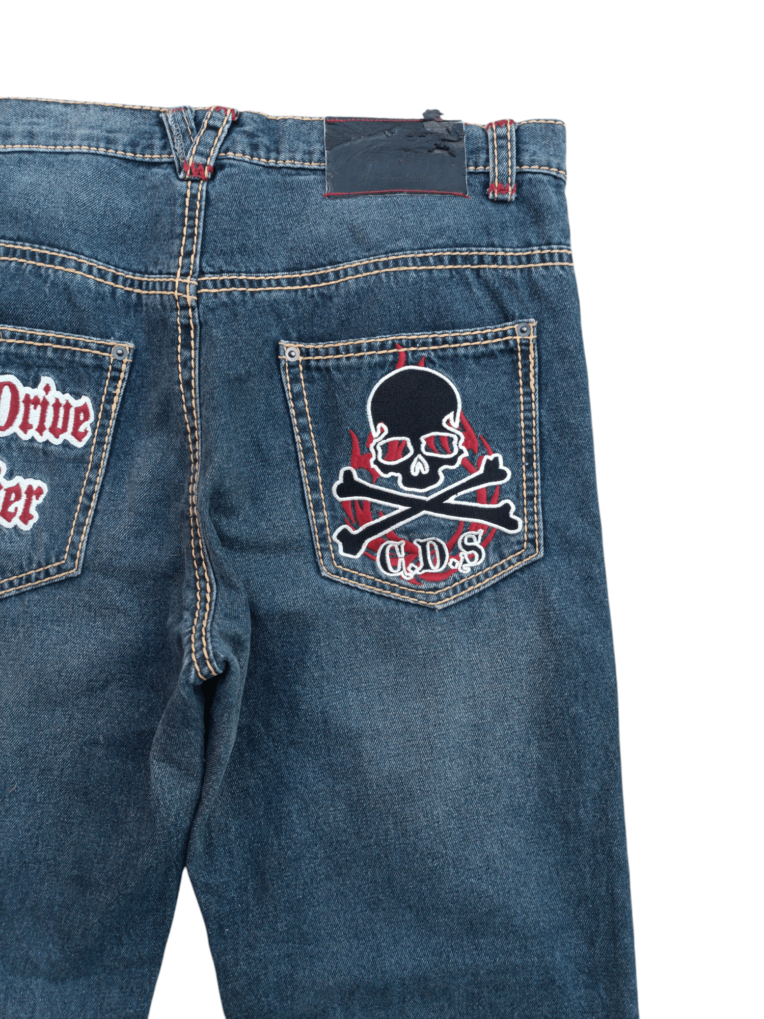 Japanese Brand Awesome Cool Drive Striker Skulls Embroidery Style Size US 36 / EU 52 - 6 Thumbnail
