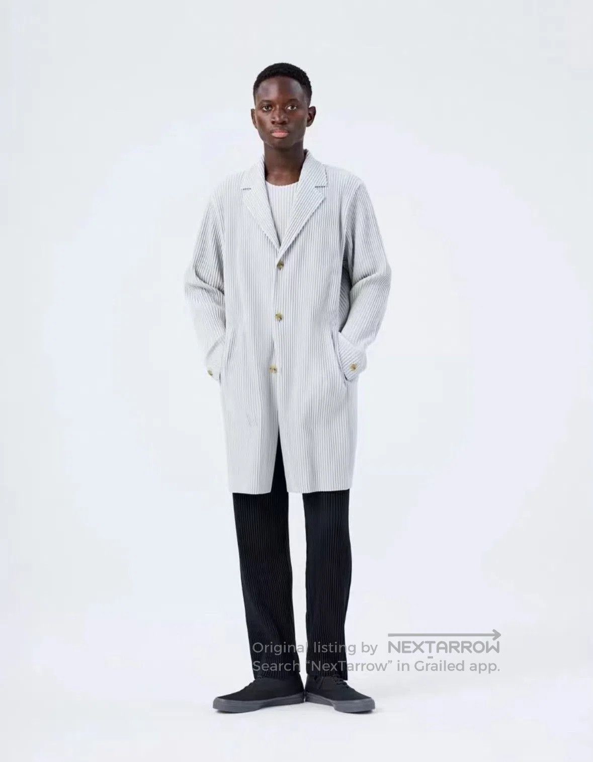 Homme Plisse Issey Miyake Issey Miyake Homme Plisse Pleated Coat. Size US L / EU 52-54 / 3 - 9 Thumbnail
