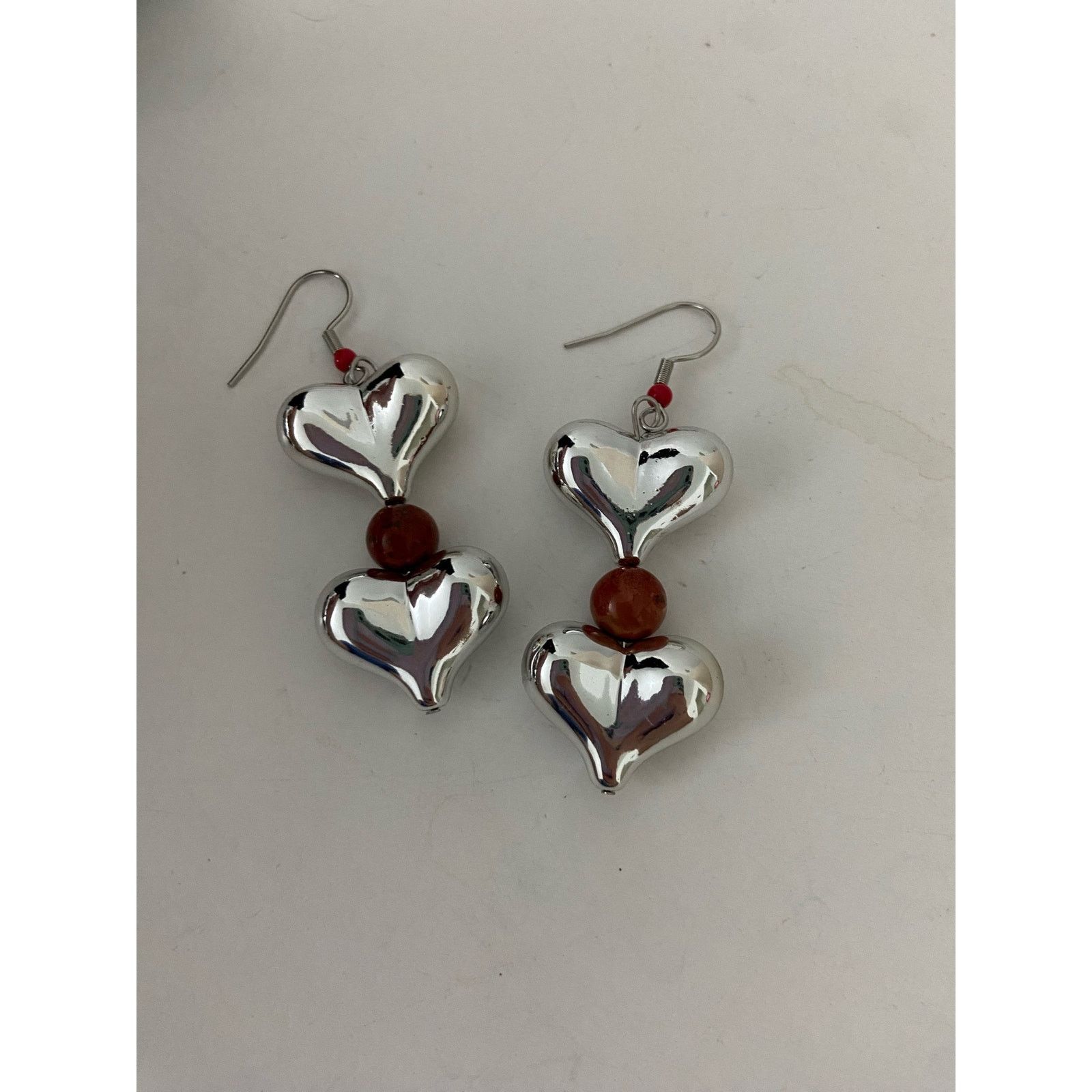 Handmade heart earrings Size ONE SIZE - 4 Thumbnail