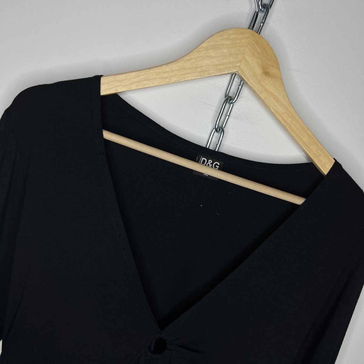 Dolce & Gabbana × Vintage Dolce Gabbana Y2K Blouse Top D&G Logo black Rhine Stone Size M / US 6-8 / IT 42-44 - 5 Thumbnail