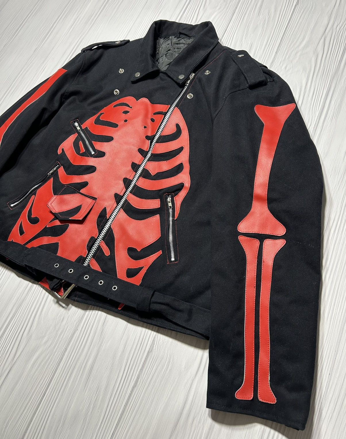 Hype Leather Bones Skeleton Jacket