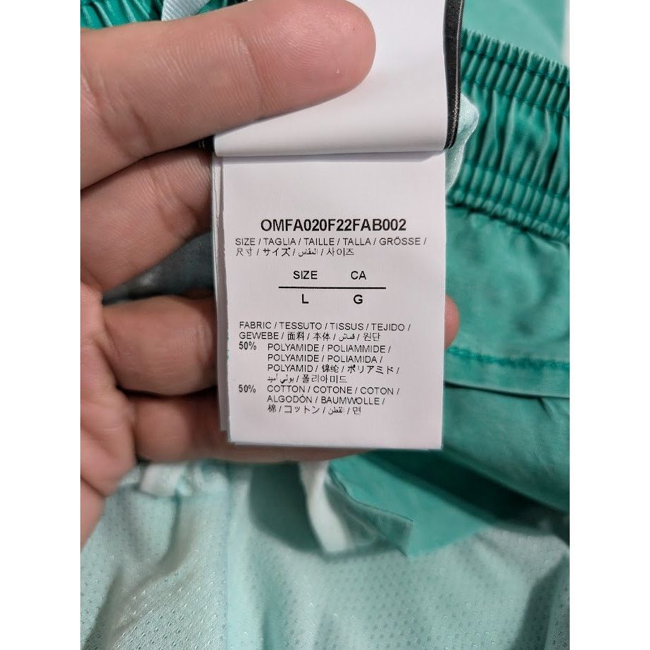 o1rshd1 Bounce Off Sunset Swimshort in Green/White