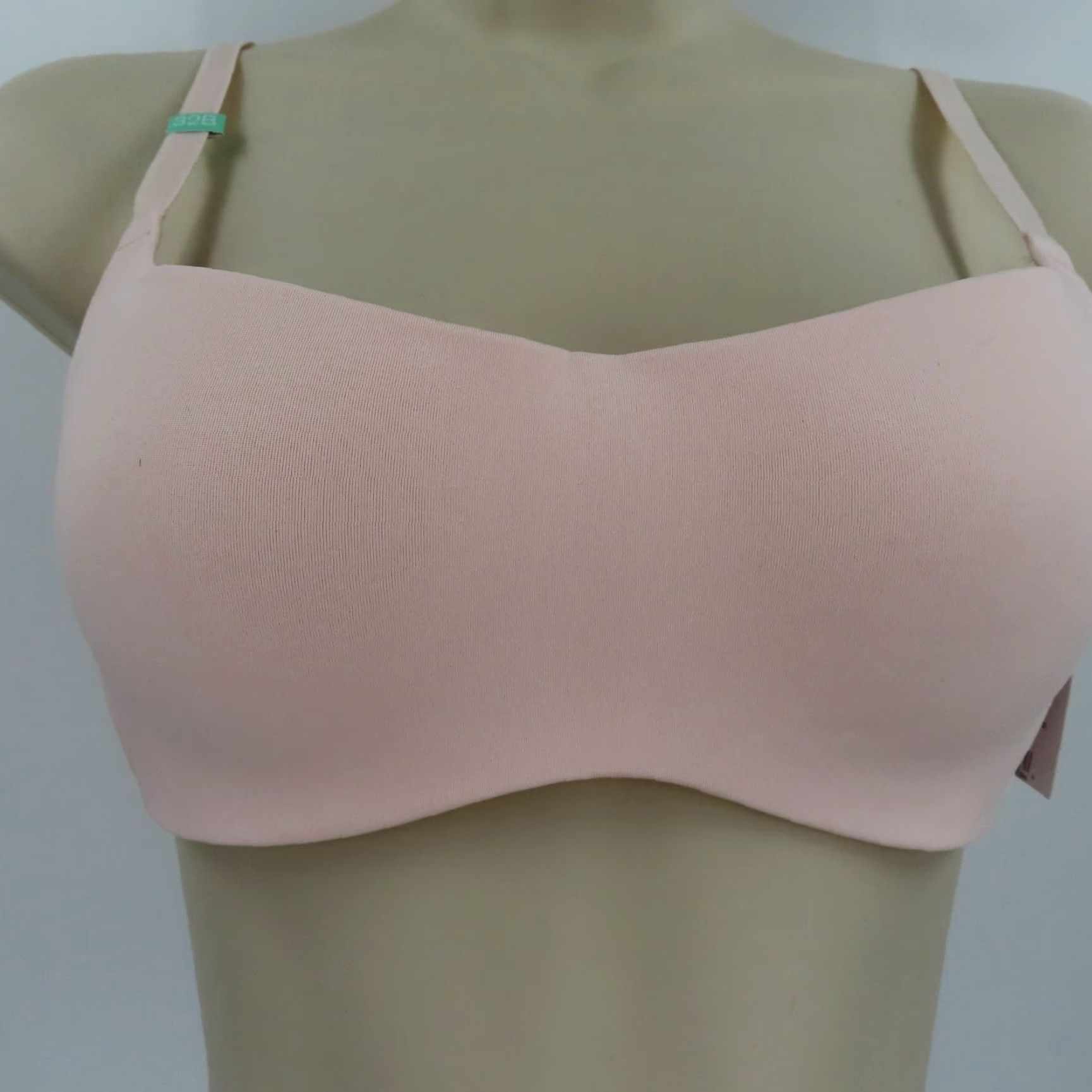 Vintage SO 32B Pink Solid Perfect Wirefree Bra Padded Wireless Convertible Straps NEW Size ONE SIZE - 3 Thumbnail